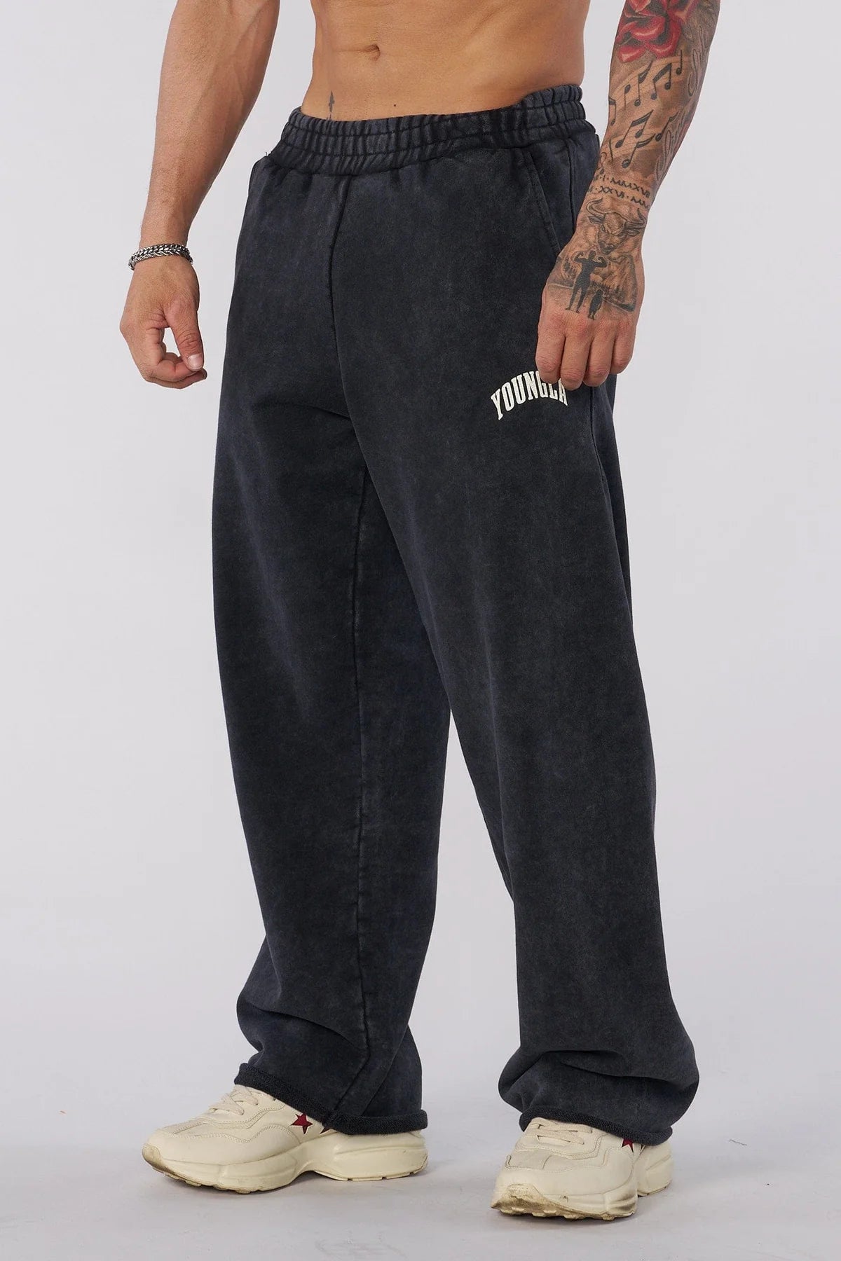Young La 2088 - New Wave Baggy Sweats 'Black Wash'