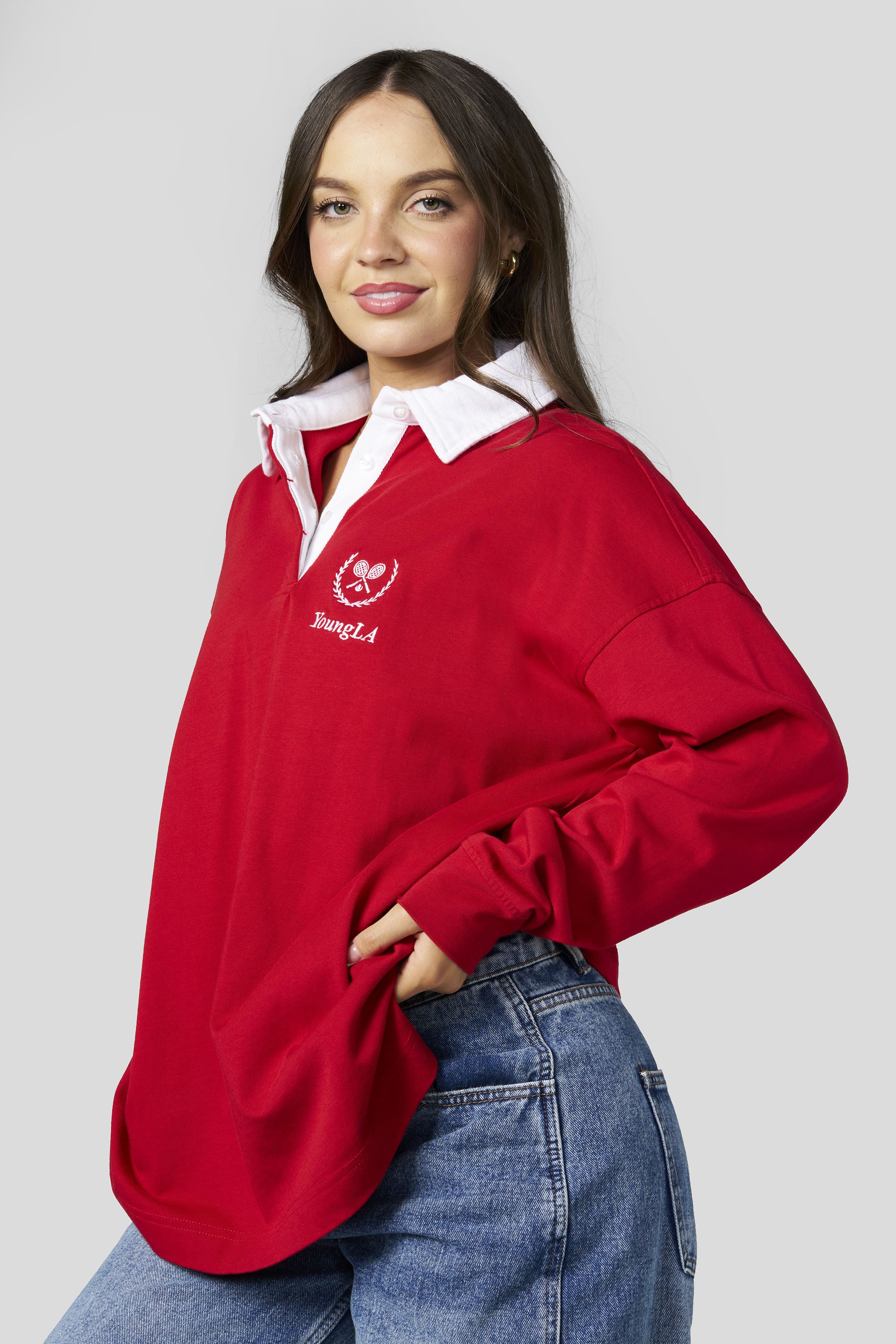 Young La W4333 - Academy Long Sleeve Tee 'Red'