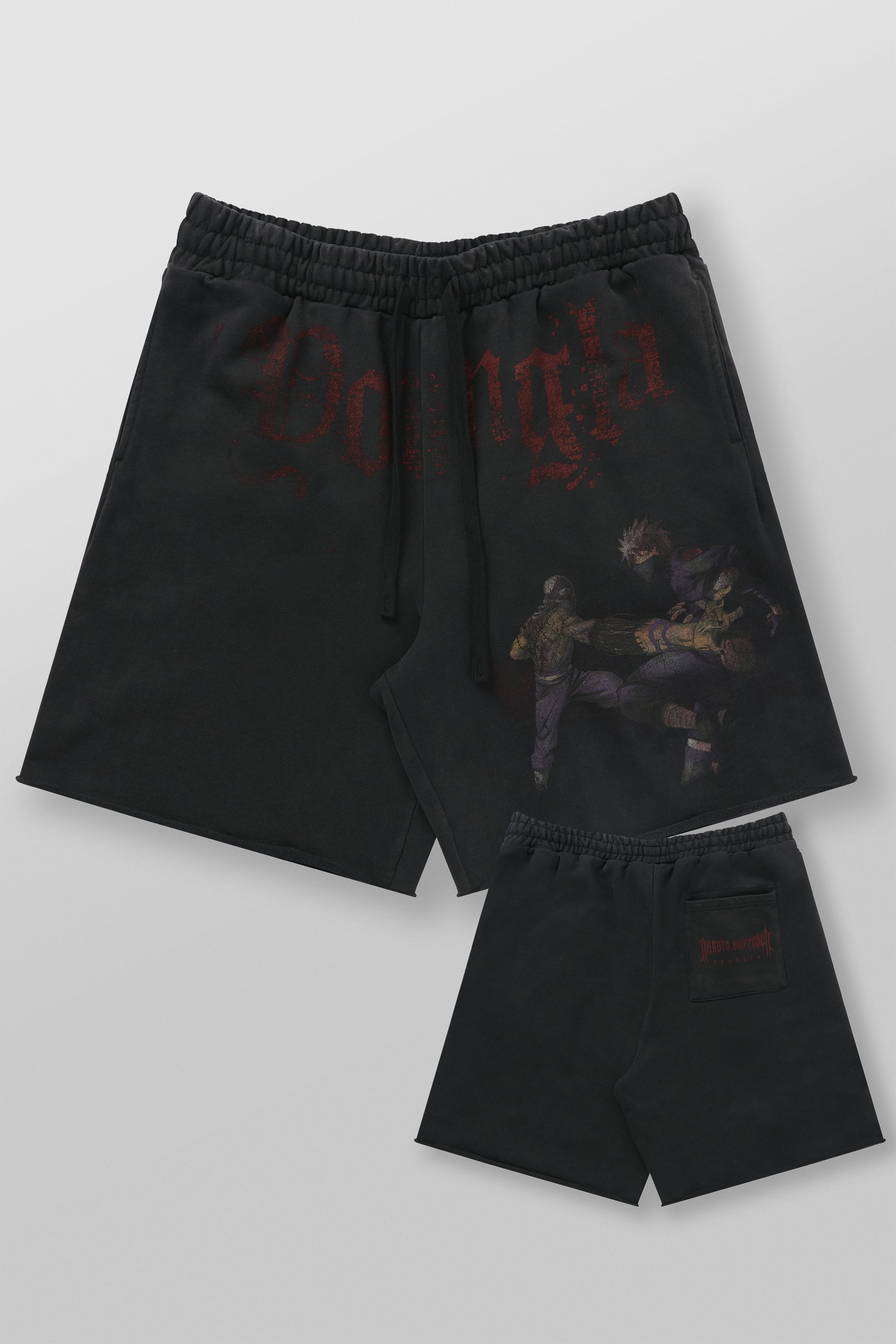 YoungLa 1002 - Naruto Sweat Shorts 'Kakashi vs Zabuza'