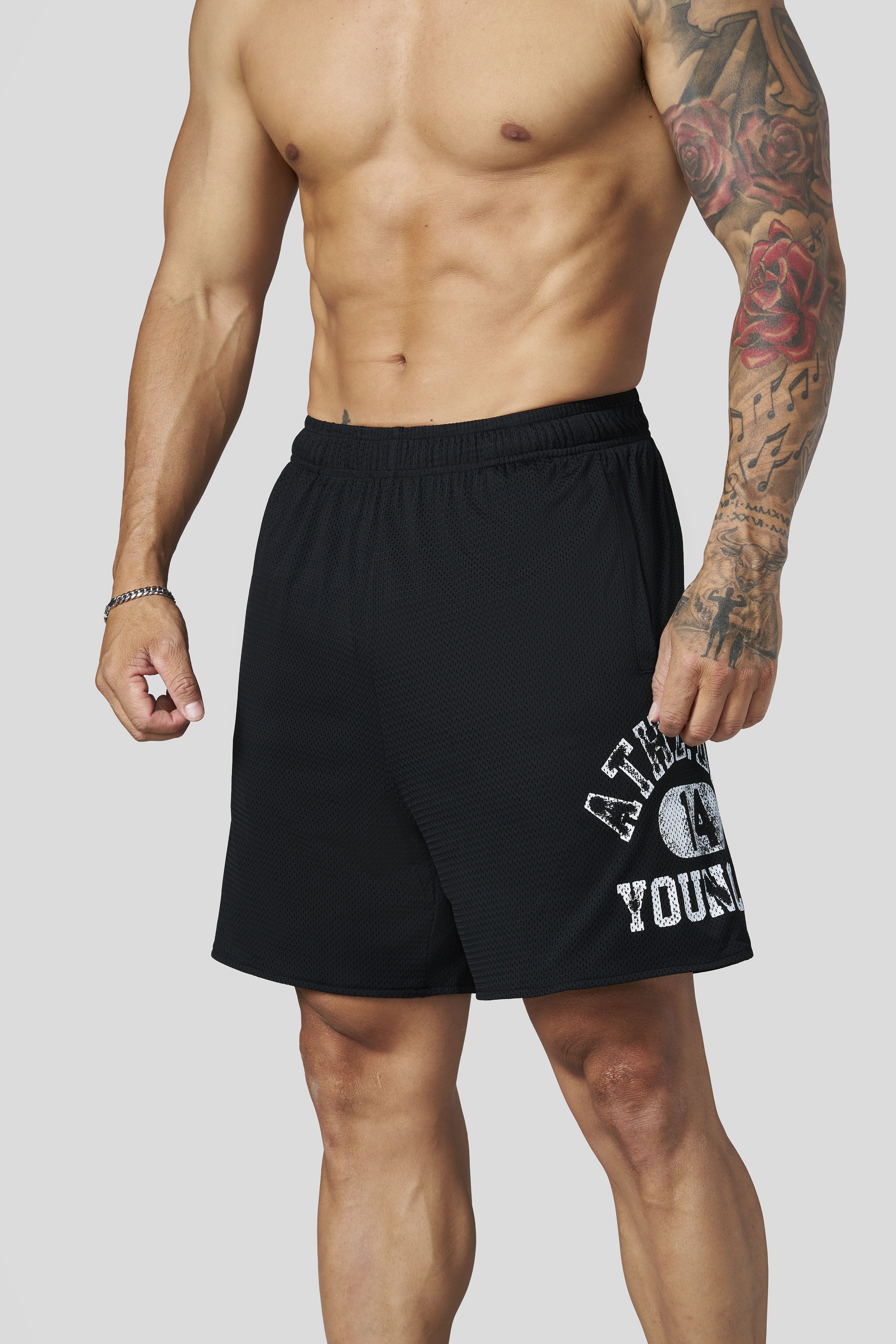 YoungLA 1069 - Golden Era Mesh Shorts 'Black'