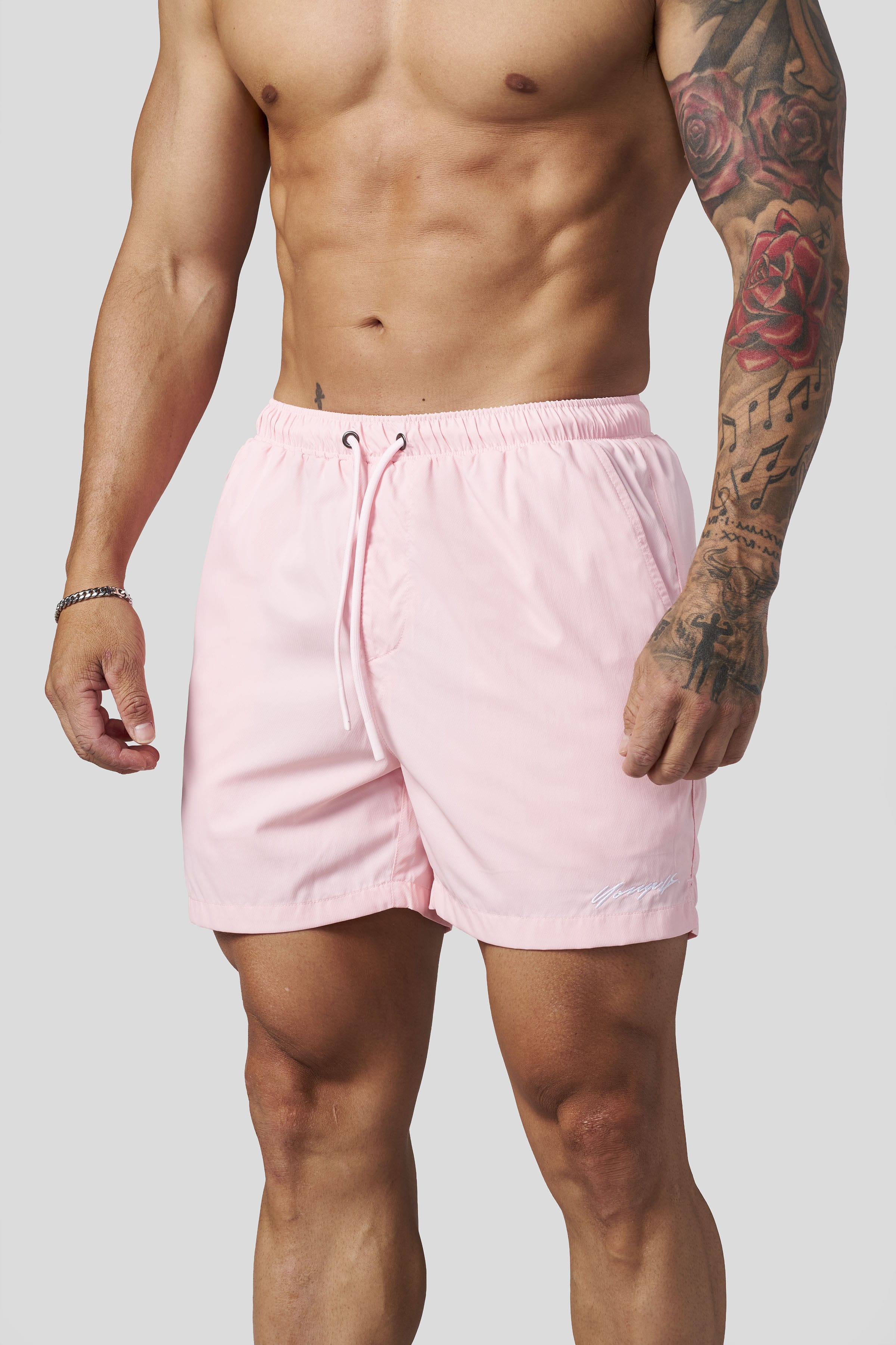 Young La 1082 - Silk Wave Swim Shorts 'Pink'
