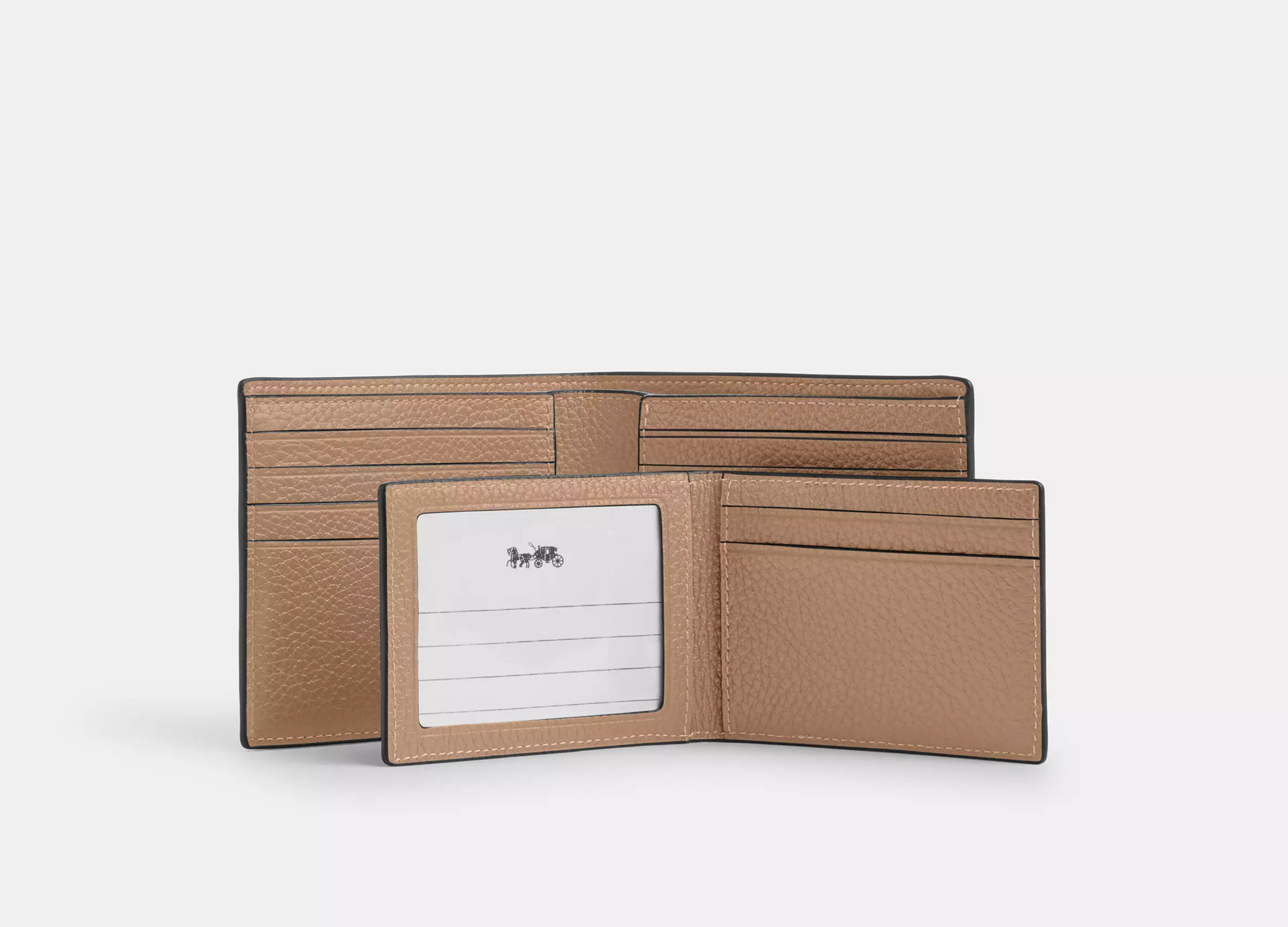 Coach 3 In 1 Wallet In Signature Canvas -  Pebbled leather/Taupe