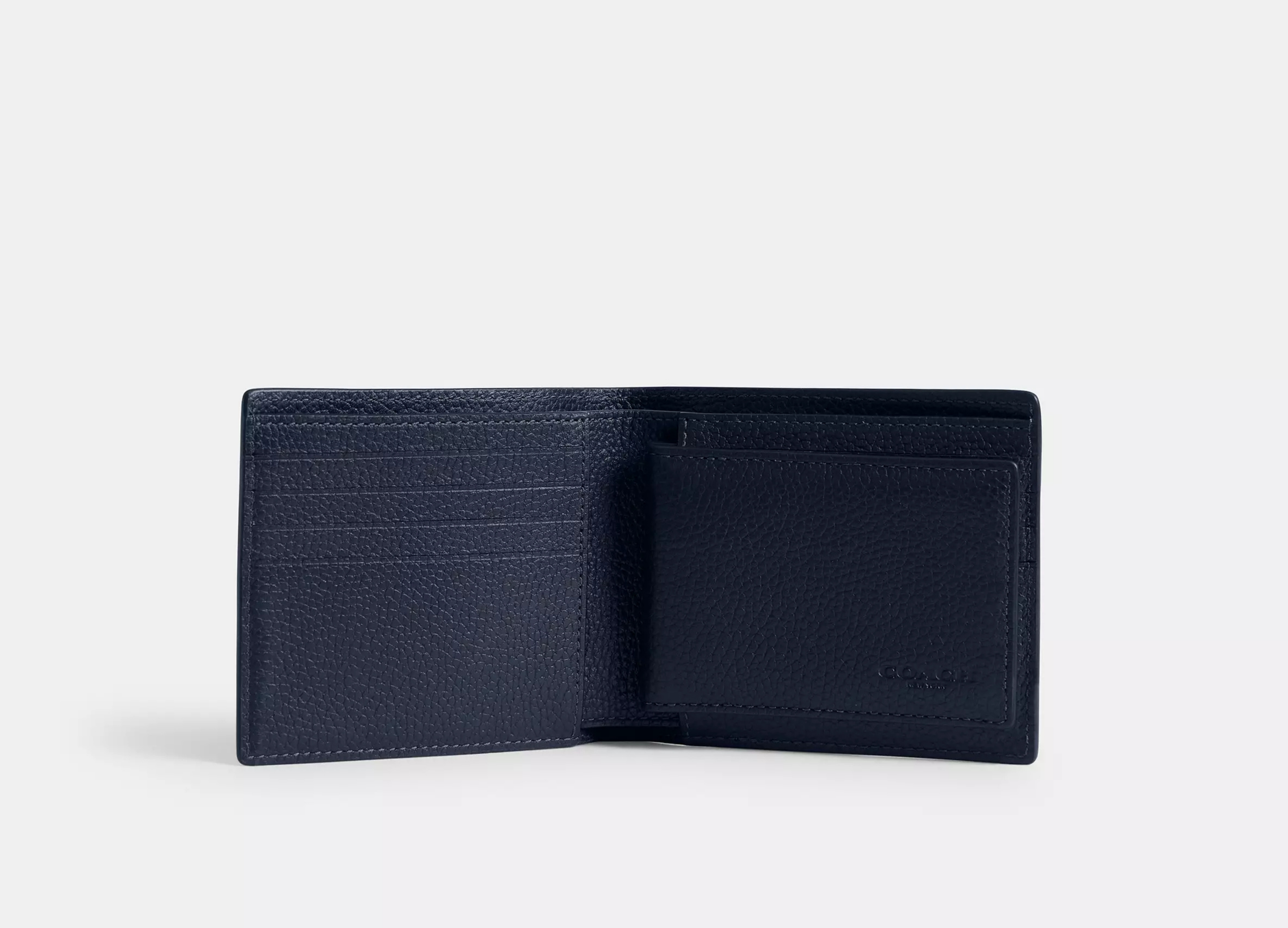 Coach 3 In 1 Wallet In Signature Canvas -  Pebbled leather/Dark Navy