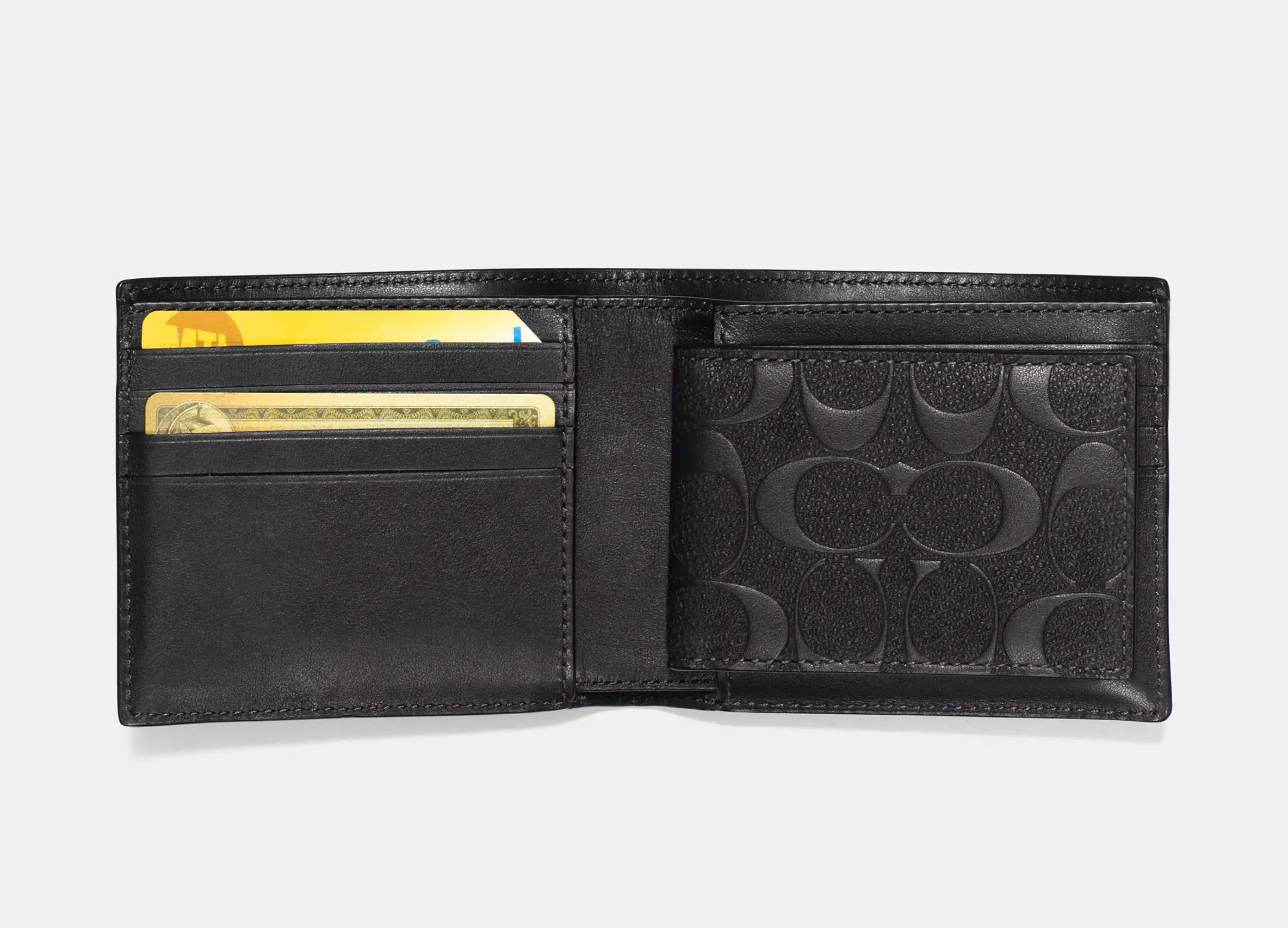 Coach 3 In 1 Wallet In Signature Canvas -  Smooth leather/Black
