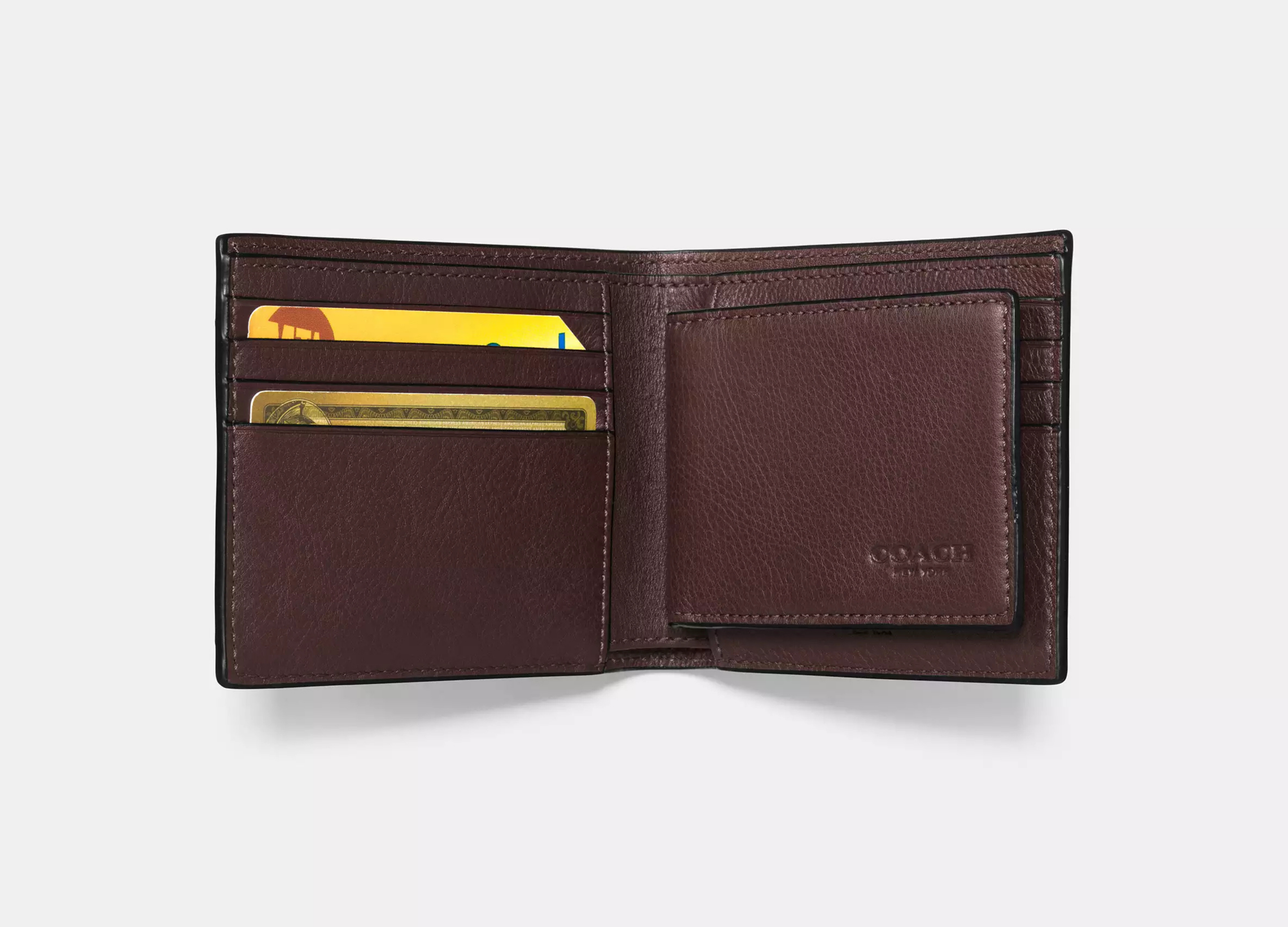 Coach 3 In 1 Wallet In Signature Canvas -  Smooth leather/Mahogany Brown