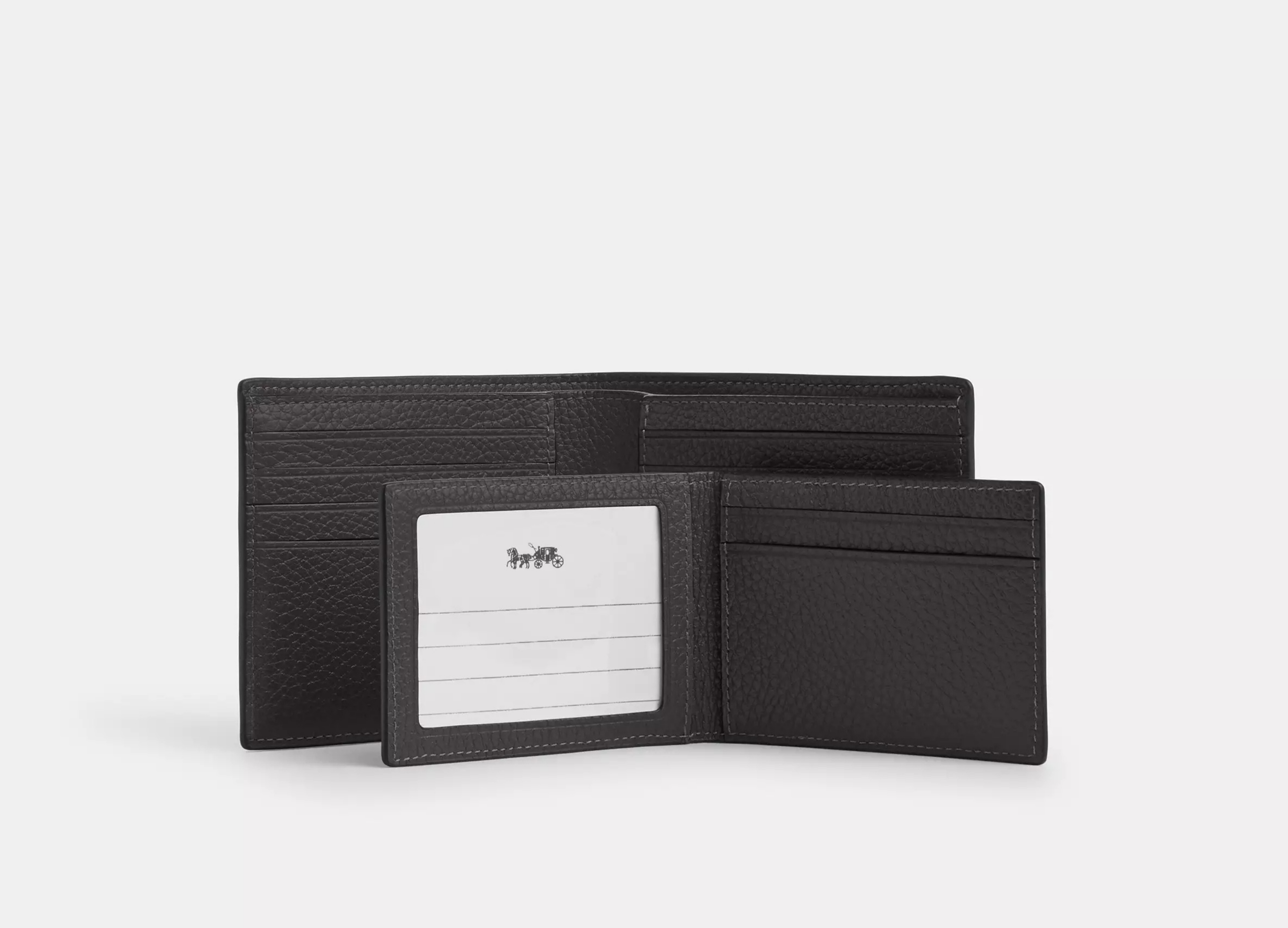 Coach 3 In 1 Wallet In Signature Canvas -  Pebbled leather/Graphite