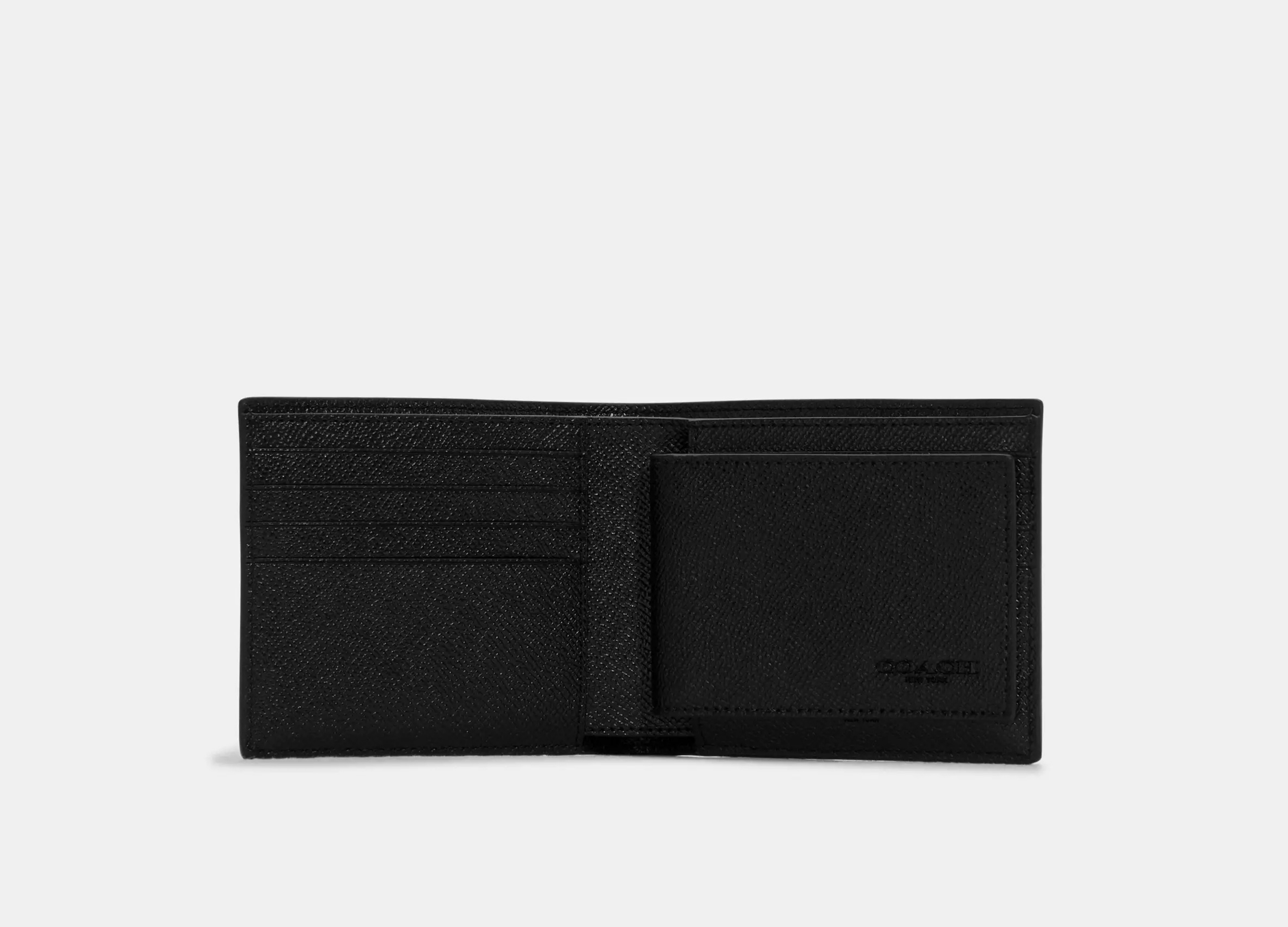 Coach 3 In 1 Wallet In Signature Canvas -  Crossgrain leather/Black
