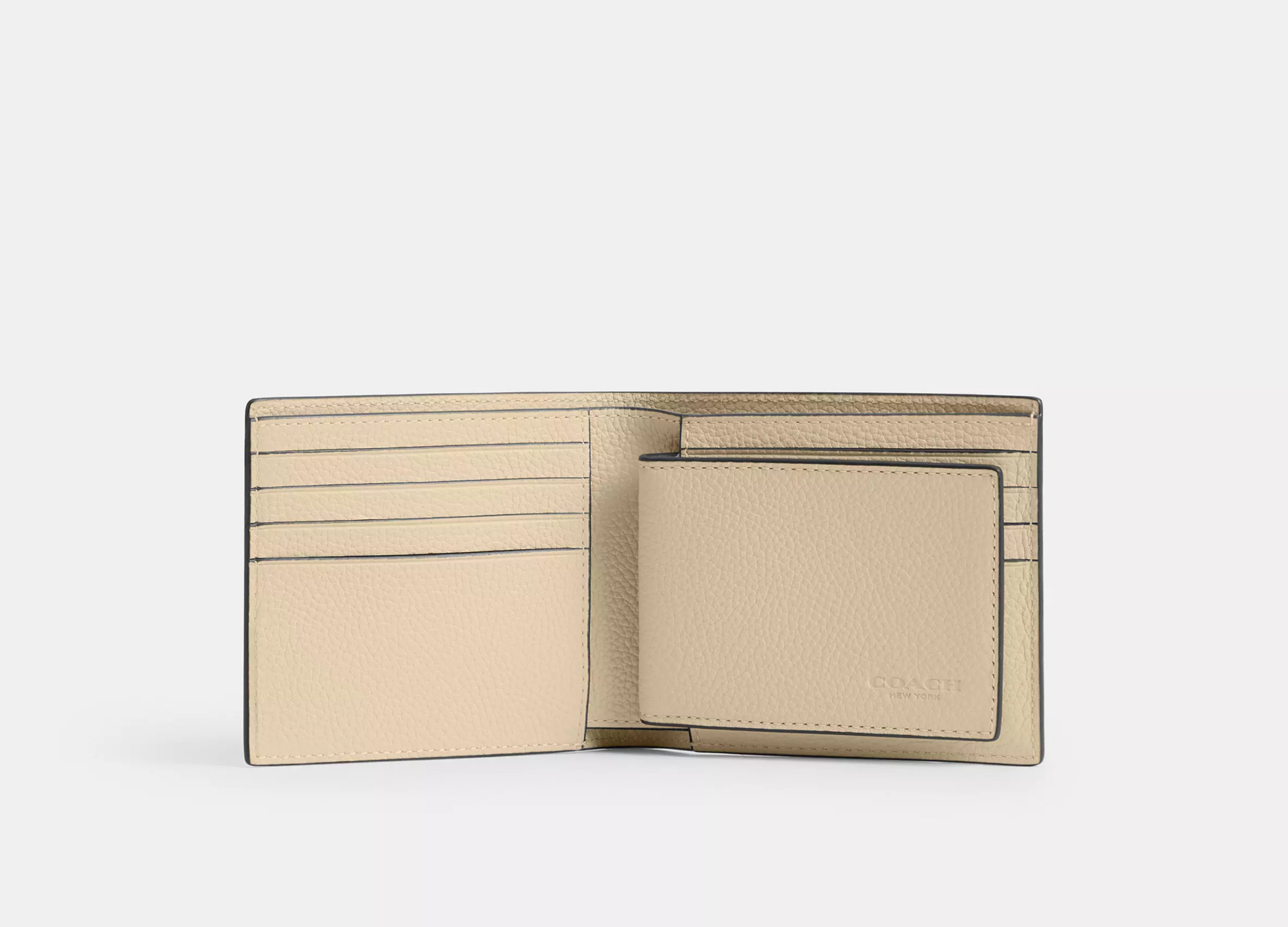 Coach 3 In 1 Wallet In Signature Canvas -  Pebbled leather/Ivory