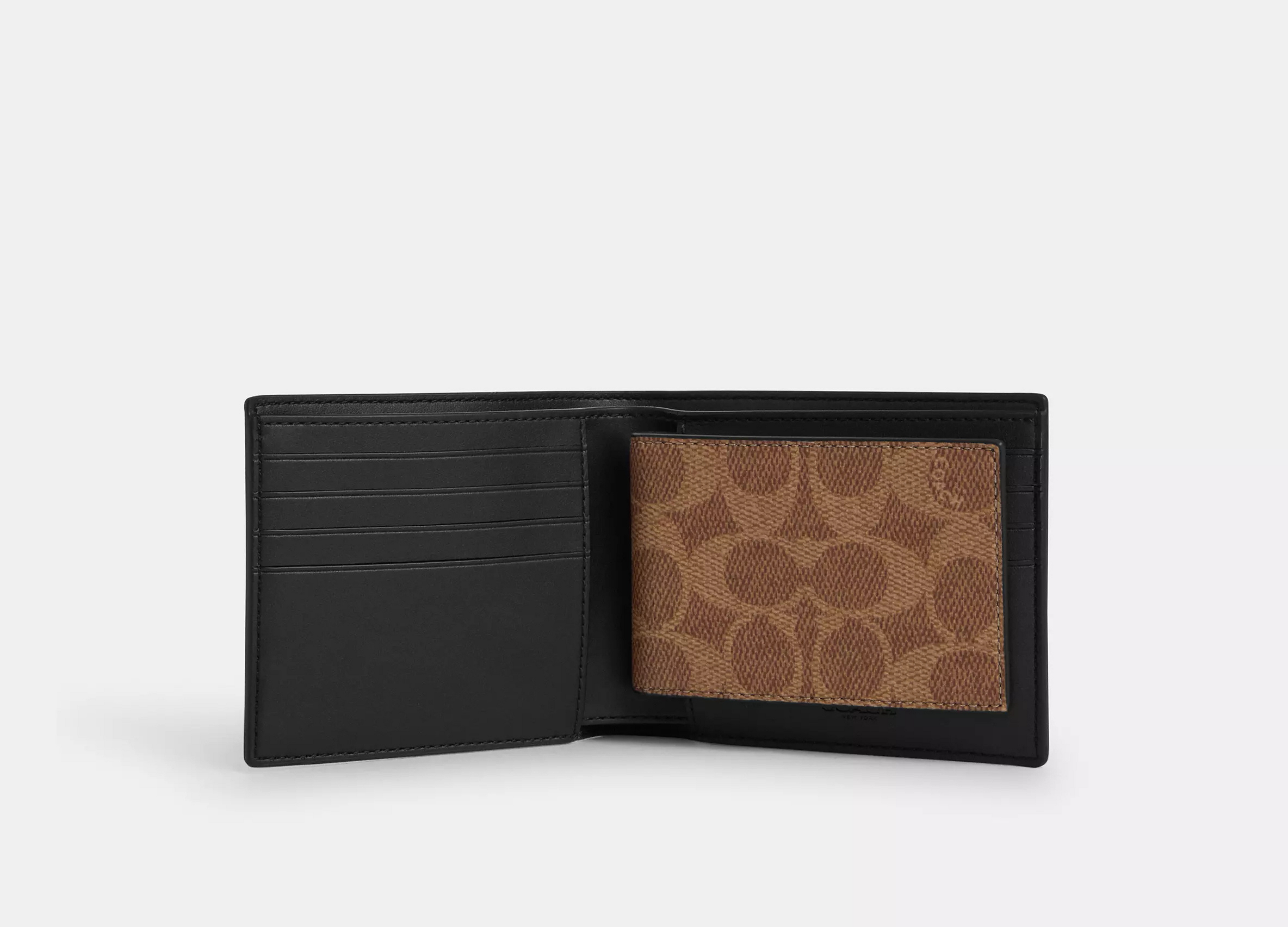 Coach 3 In 1 Wallet In Signature Canvas -  Signature canvas/Mahogany Multi
