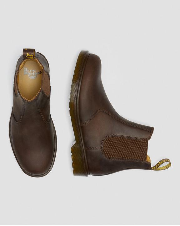 Dr. Martens 2976 Crazy Horse Leather Chelsea Boots Brown - Mens