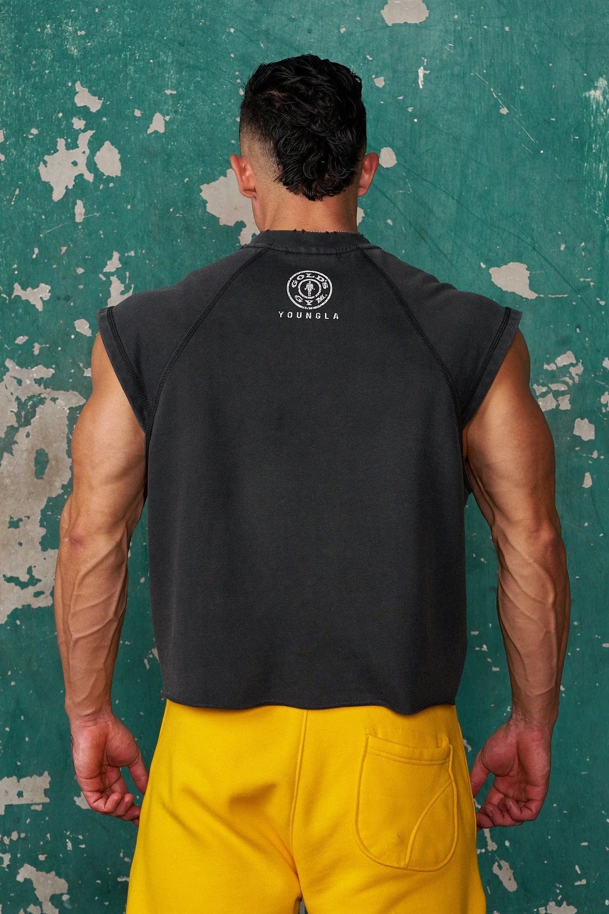 Young La 5069 - Golds Gym Vintage Cut Offs 'Black Wash'