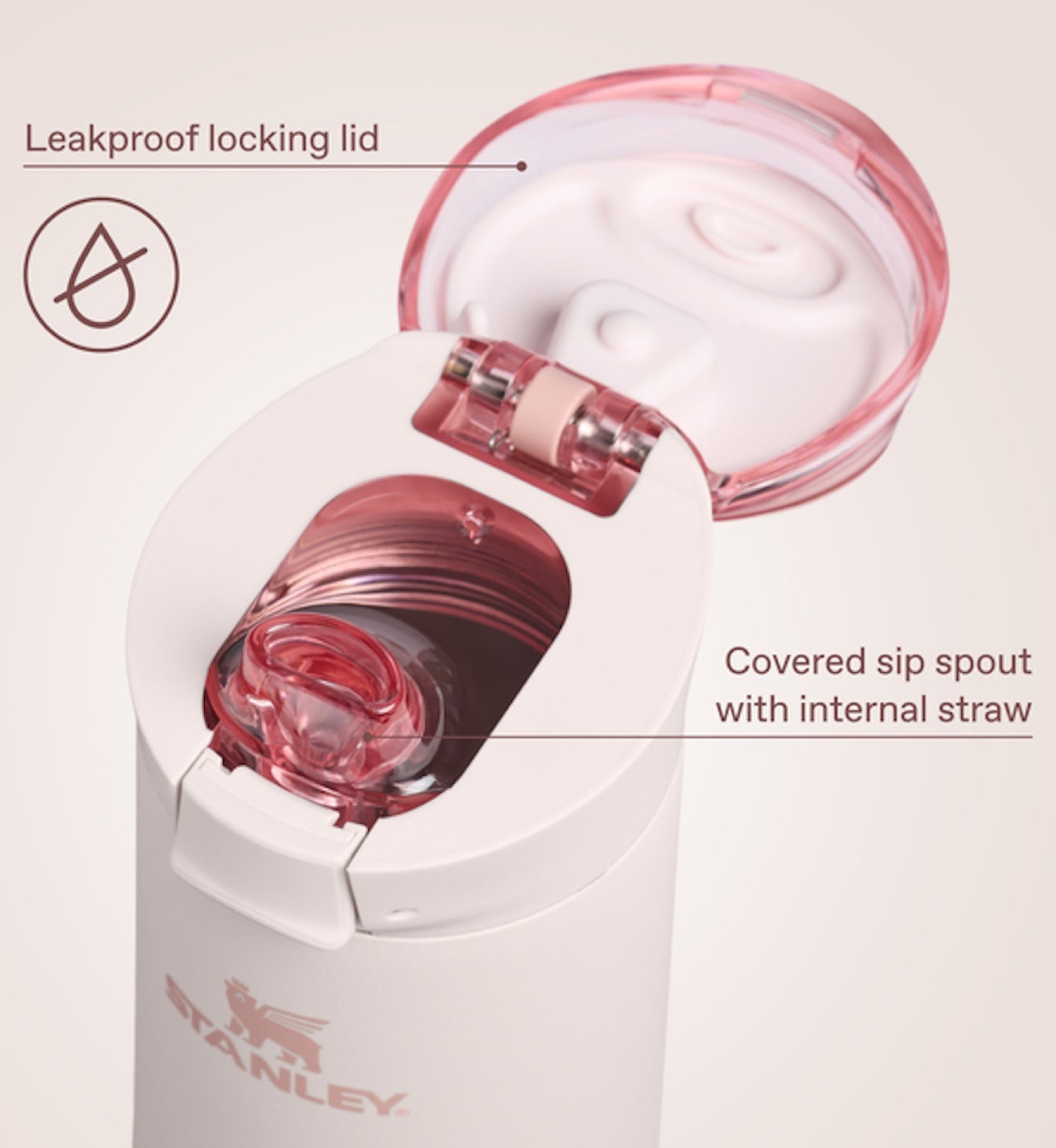 Stanley The Flowstate™ Spring Bottle | 20 OZ 'Peach Rose'