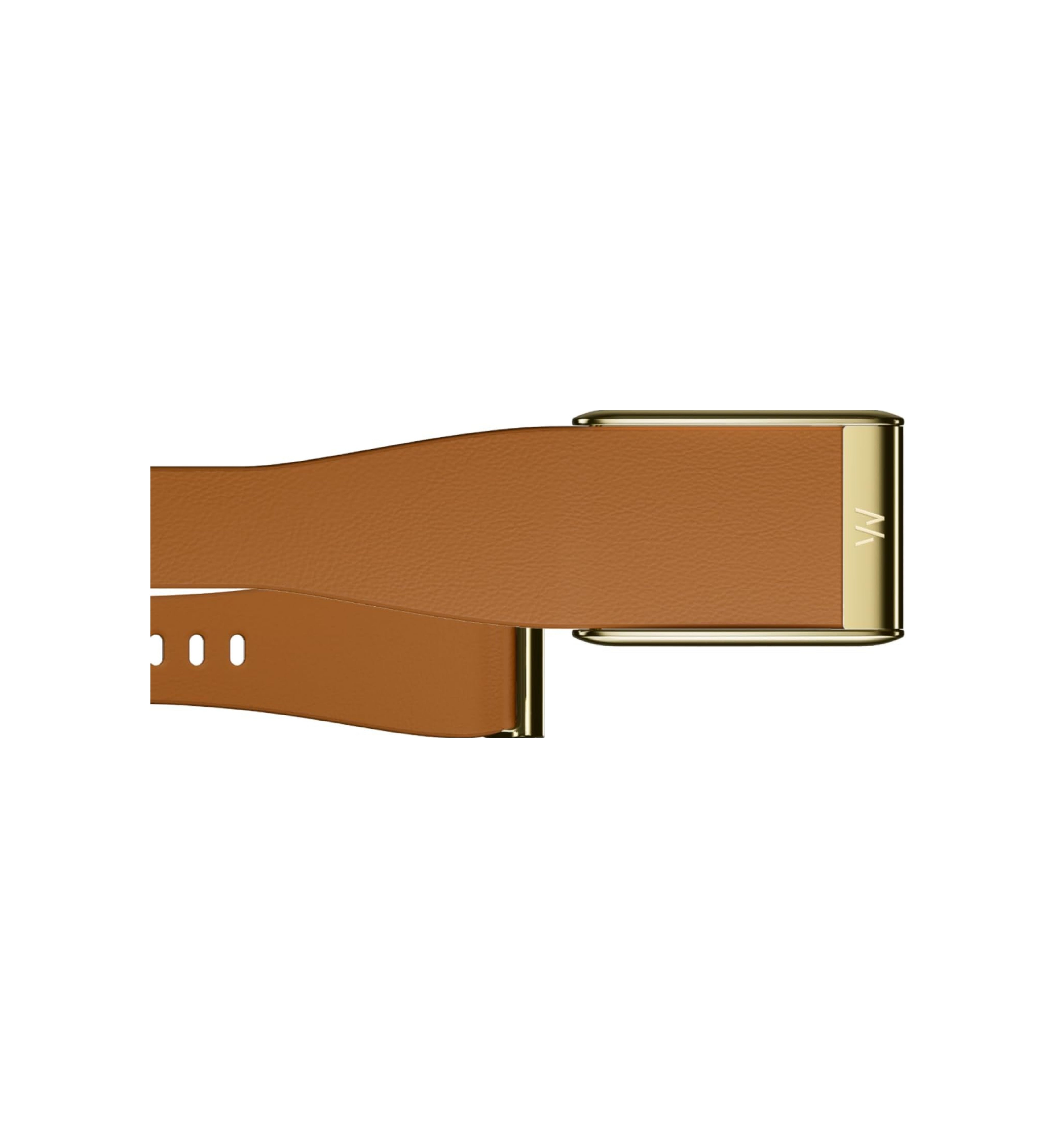 WHOOP 5.0 LeatherLuxe Band 'Camel with Gold - Tapered' (Band Only)