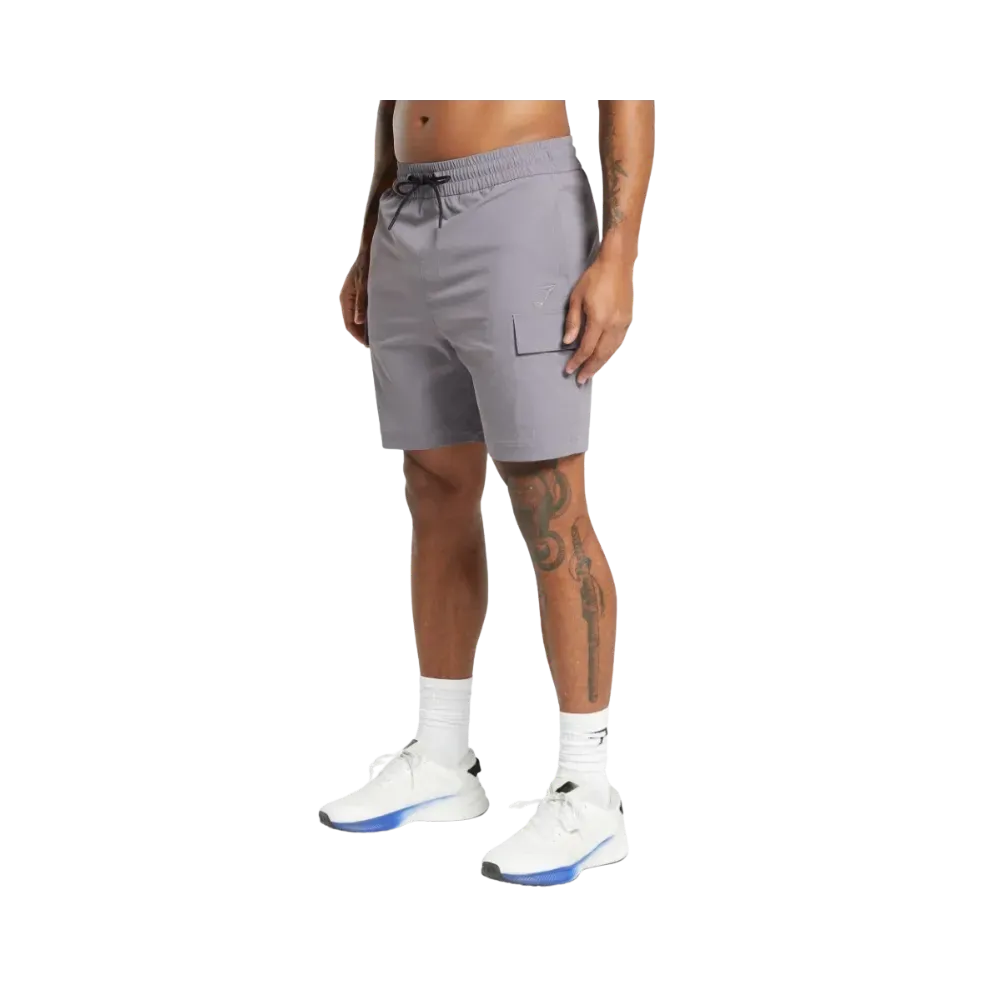 Gymshark Stretch Woven Cargo Shorts Regular Fit Medium Grey