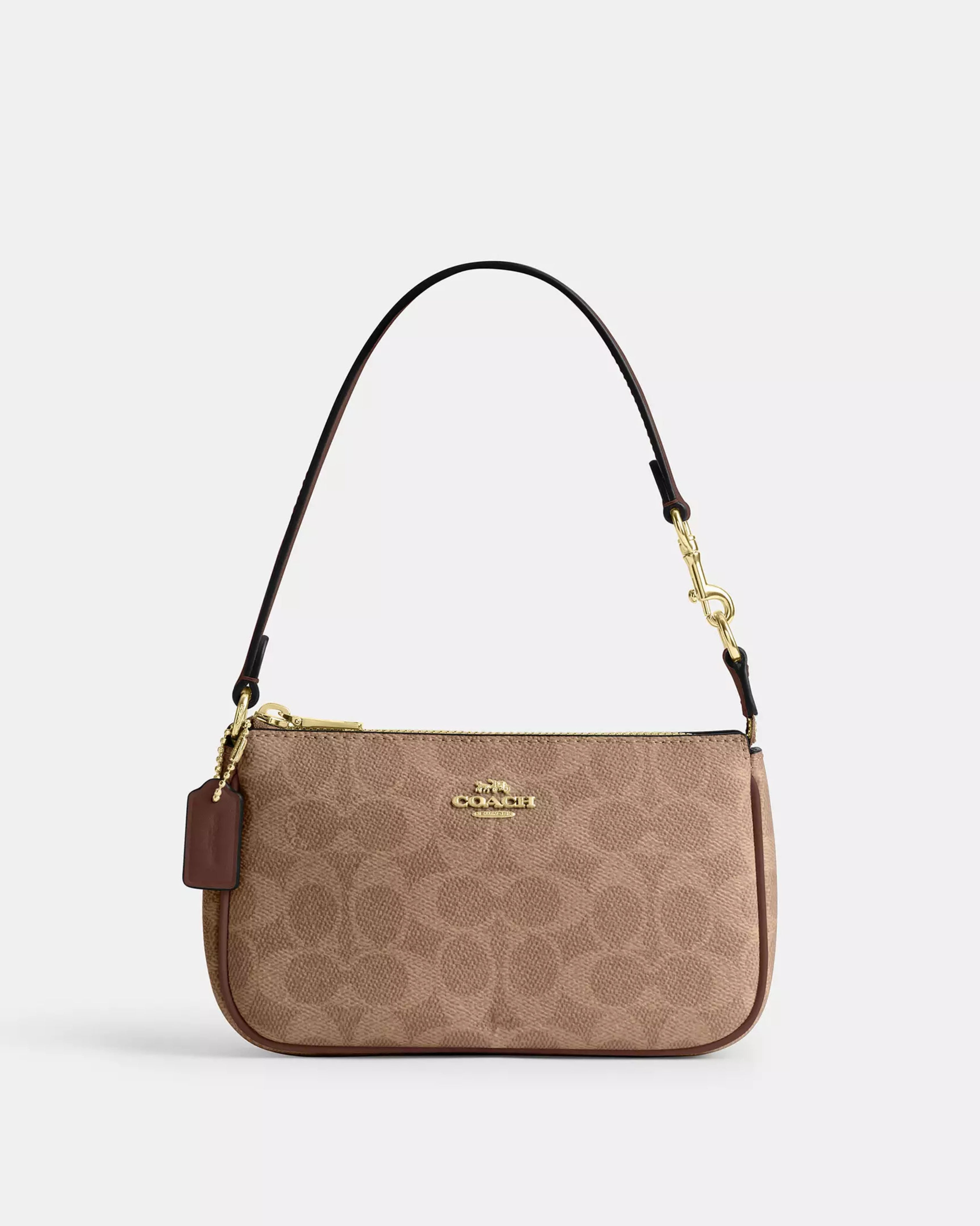 Coach Nolita 19 In Signature Canvas 'Signature Canvas/Gold/Tan/Brown'