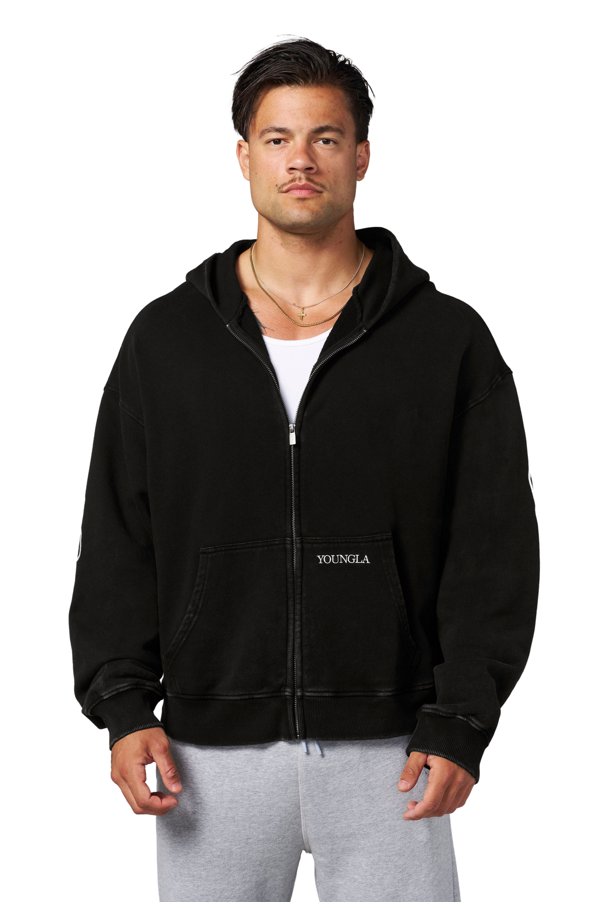 YoungLA 5241 - The Immortal Club Zip-Ups 'Black Wash'