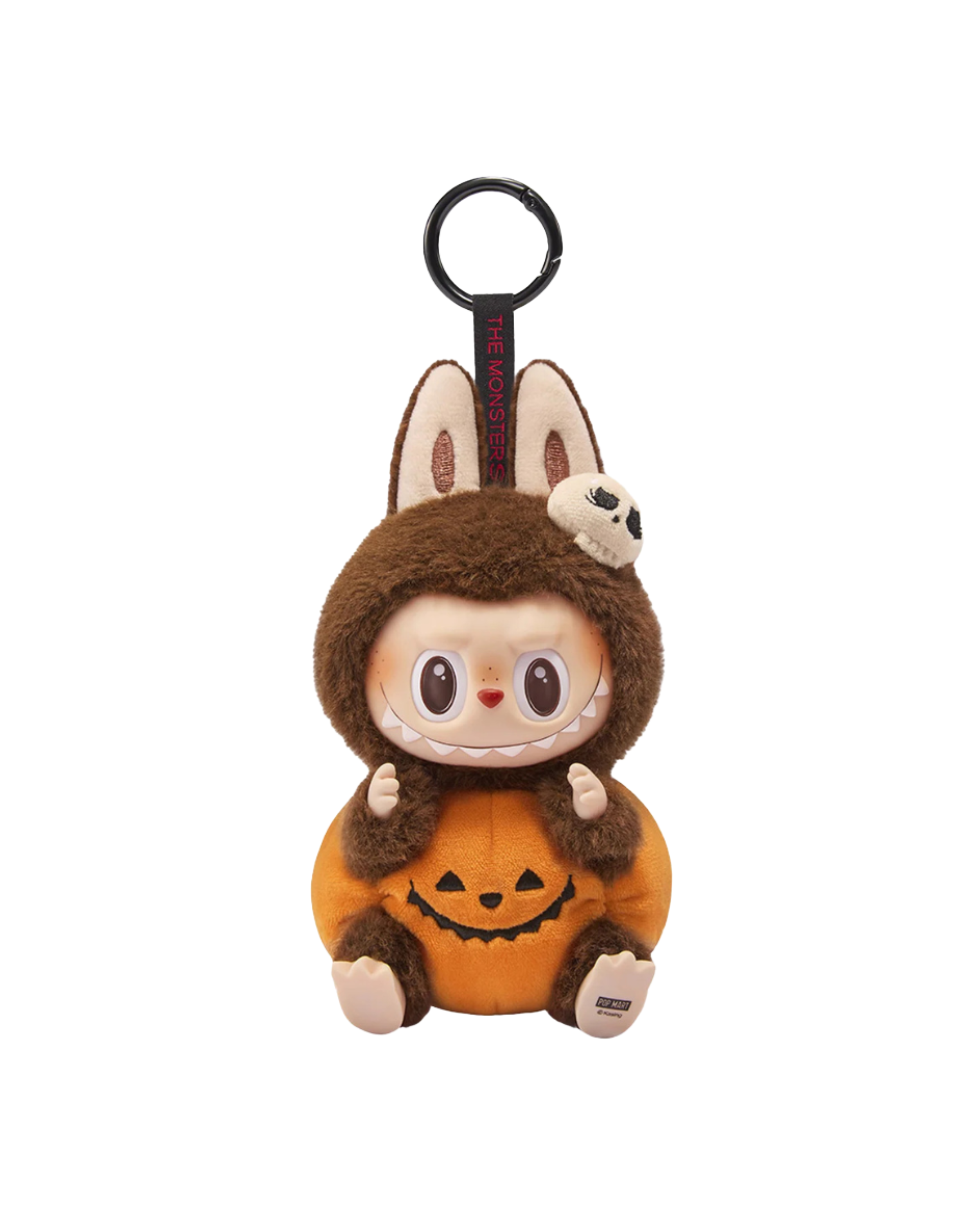 Pop Mart Labubu Happy Halloween Party Series-Sitting Pumpkin Vinyl Plush Pendant