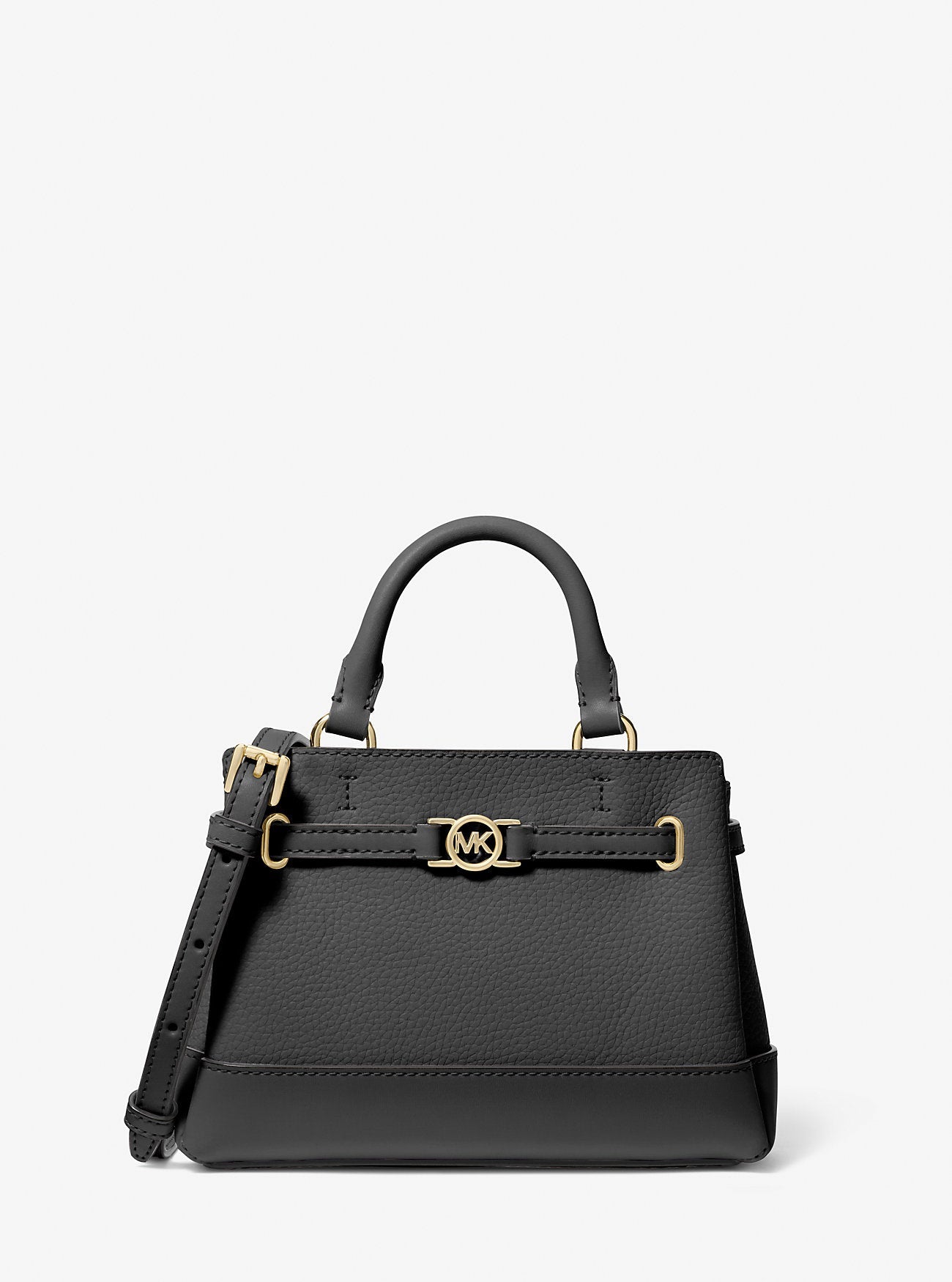 Michael Kors Reed Extra-Small Pebbled Leather Satchel Black