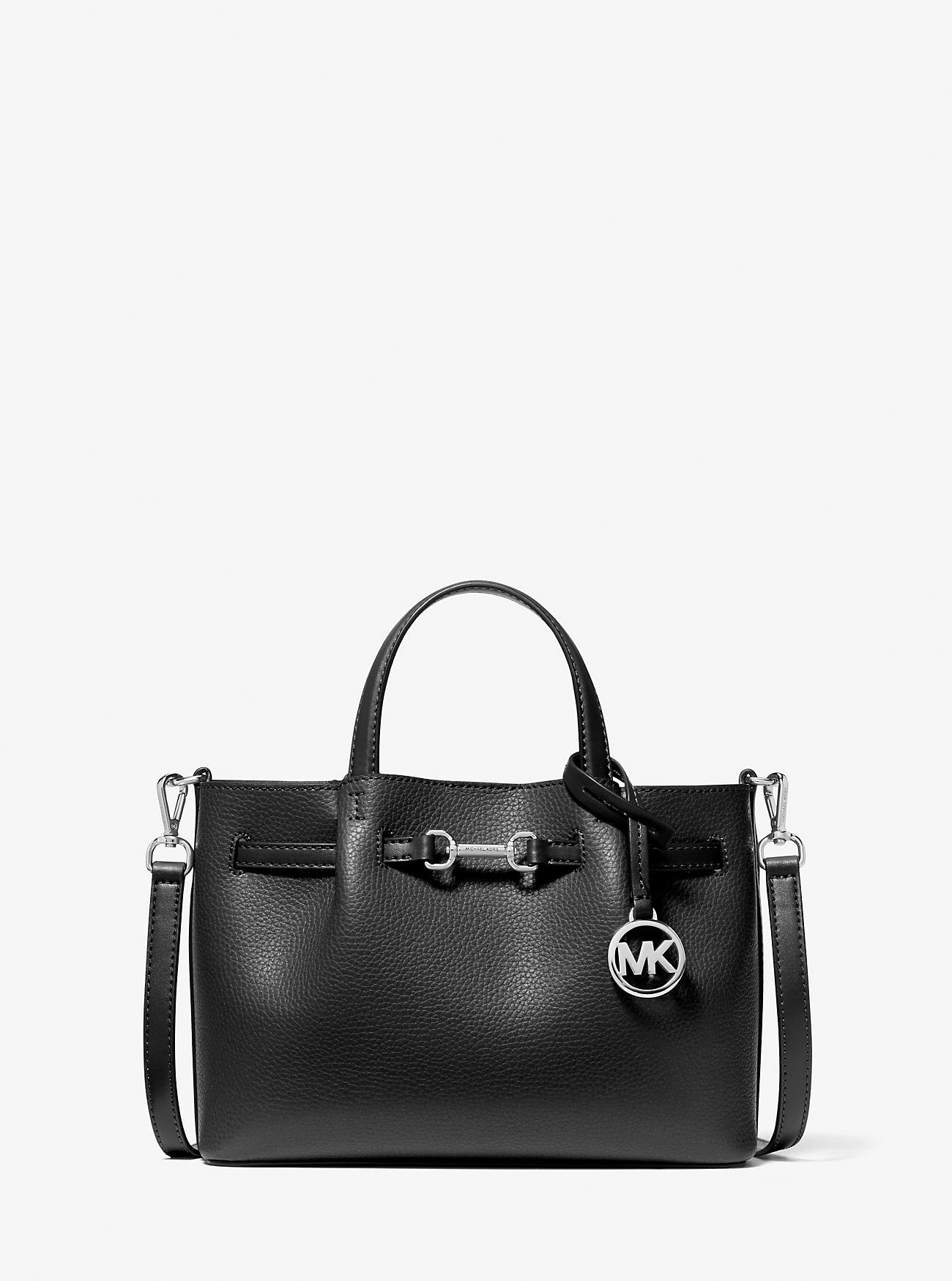 Michael Kors Carson Small Pebbled Leather Satchel Black