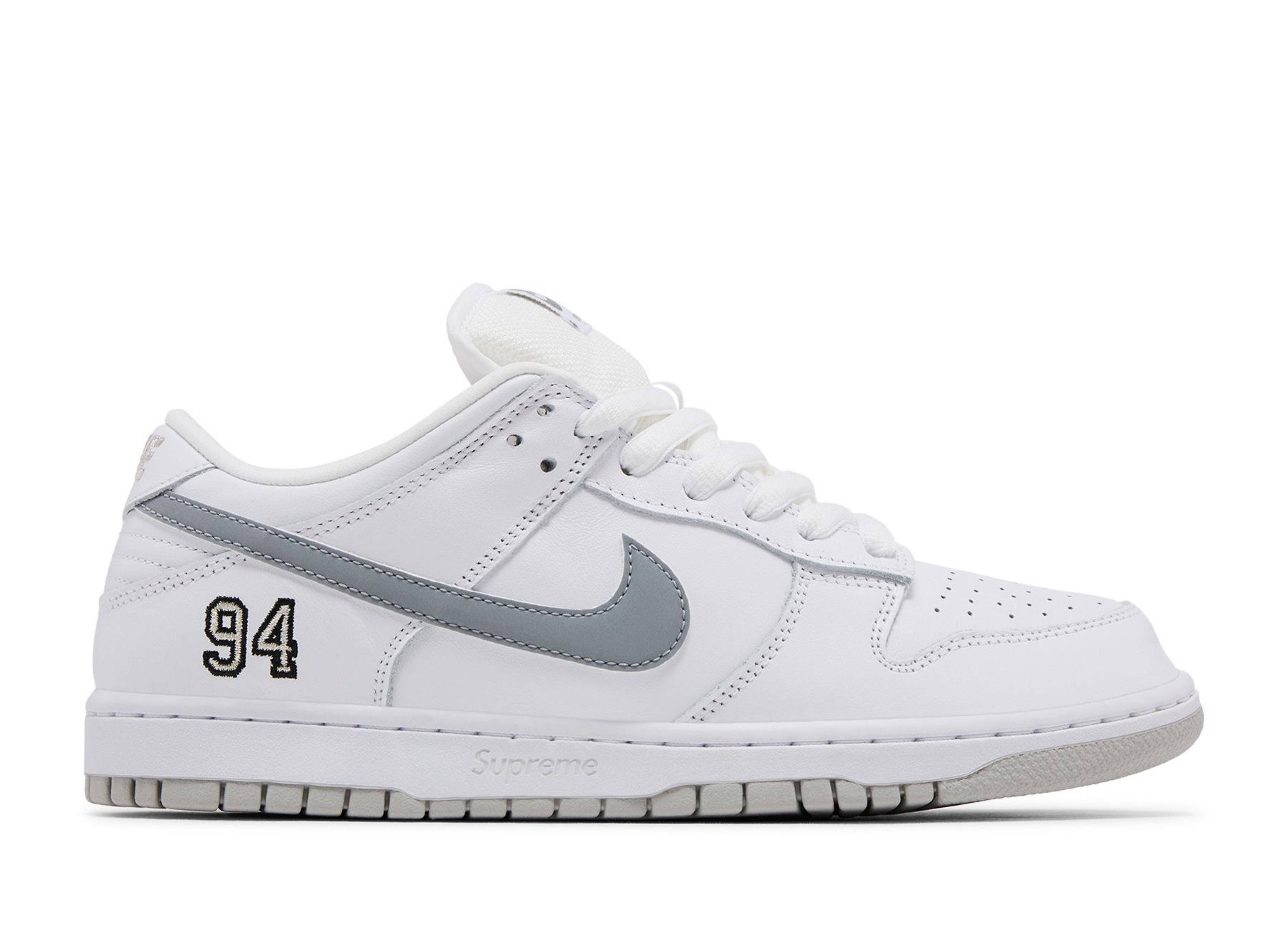 Nike SB Dunk Low x Supreme 94 'Metallic Silver'