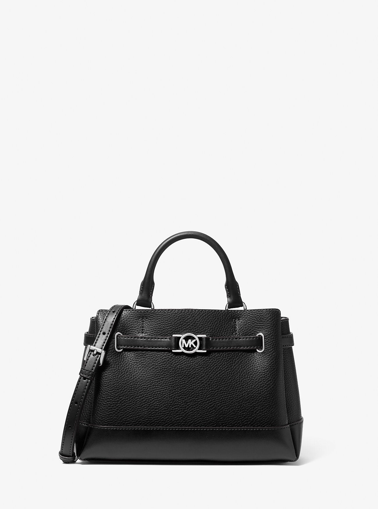 Michael Kors Reed Small Pebbled Leather Satchel Black