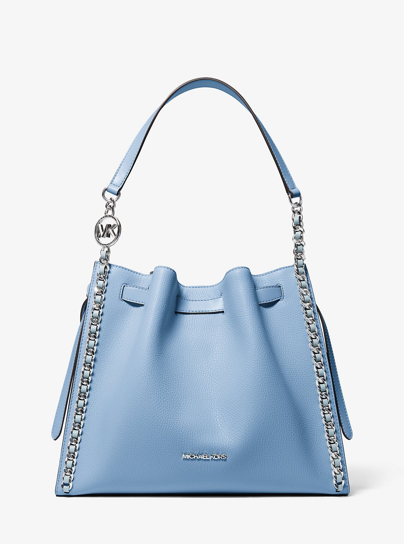 Michael Kors Mina Large Chain Shoulder Bag Light Sky