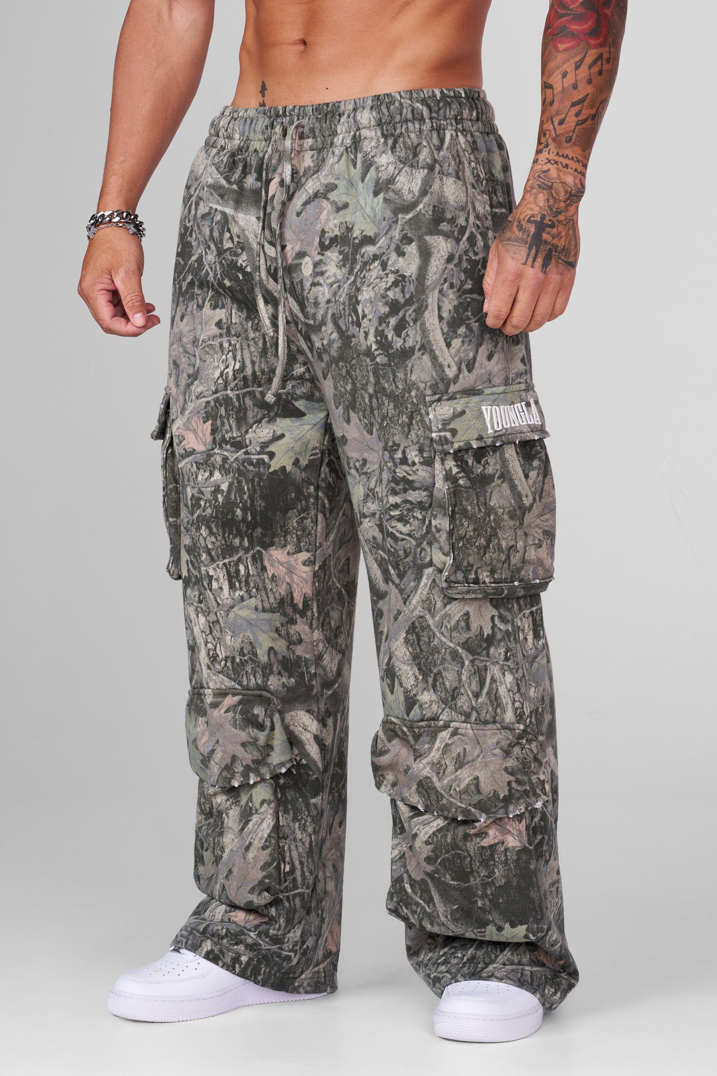 YoungLA 2033 - Heritage Cargo Sweats 'Green Tree Camo'