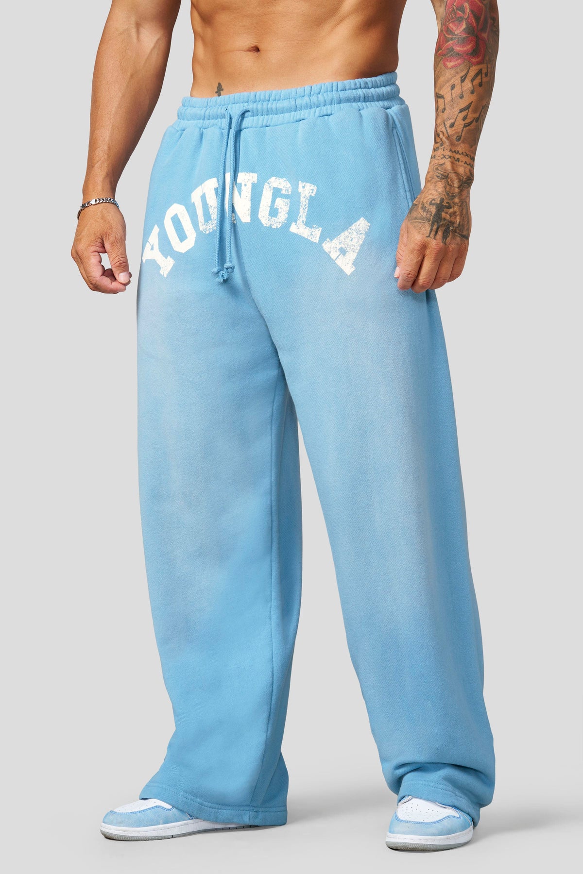 YoungLA 2105 - Arc Collection Joggers - Sweats 'Sky Blue Wash'