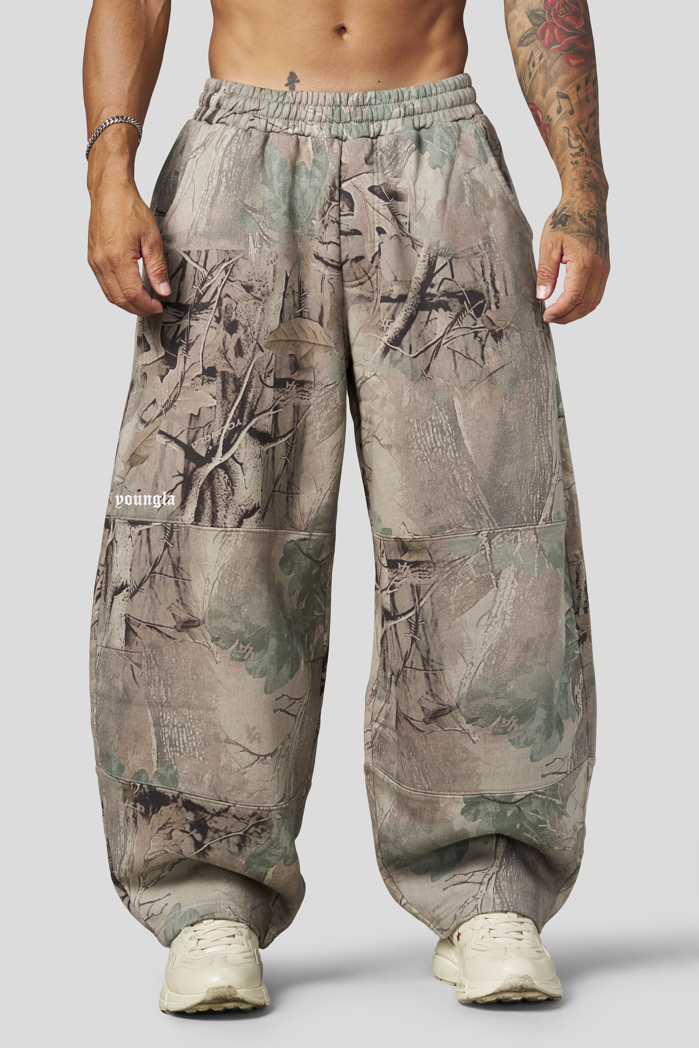 YoungLA 2134 - Iconic Barrel Sweats 'Beige Tree Camo'