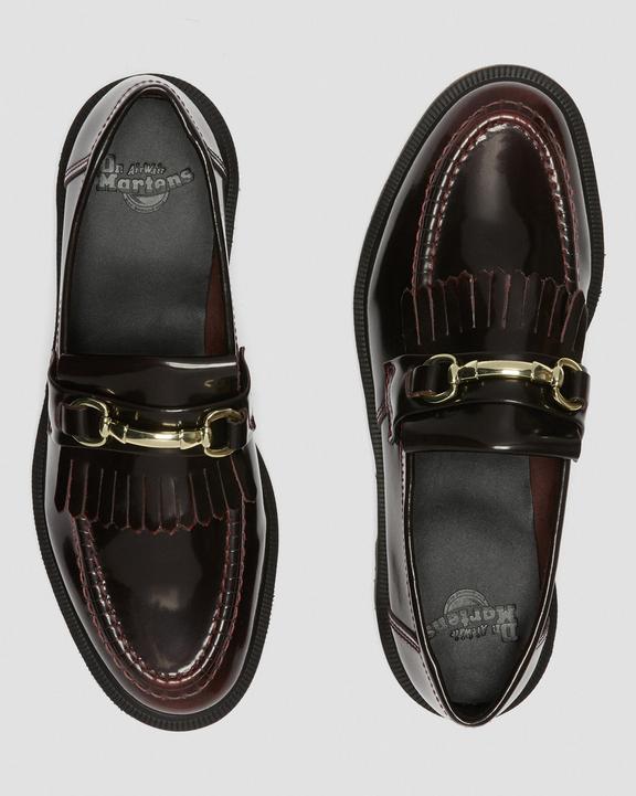 Dr. Martens Adrian Snaffle Smooth Leather Kiltie Loafers Cherry Red Arcadia - Womens