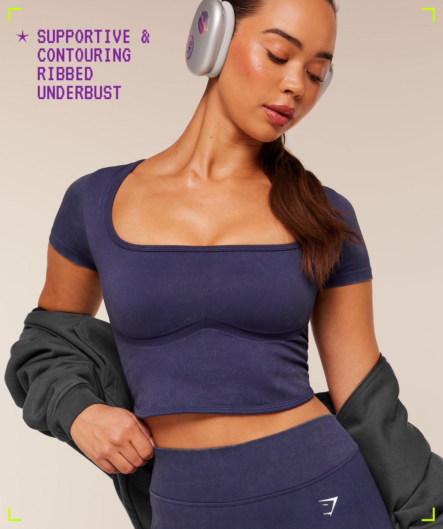 Gymshark x Bratz Crop Top 'Indigo Purple Wash'