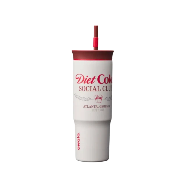 Owala x Diet Coke 24oz Special Edition Stainless Steel Straw Tumbler Diet Coke Social Club