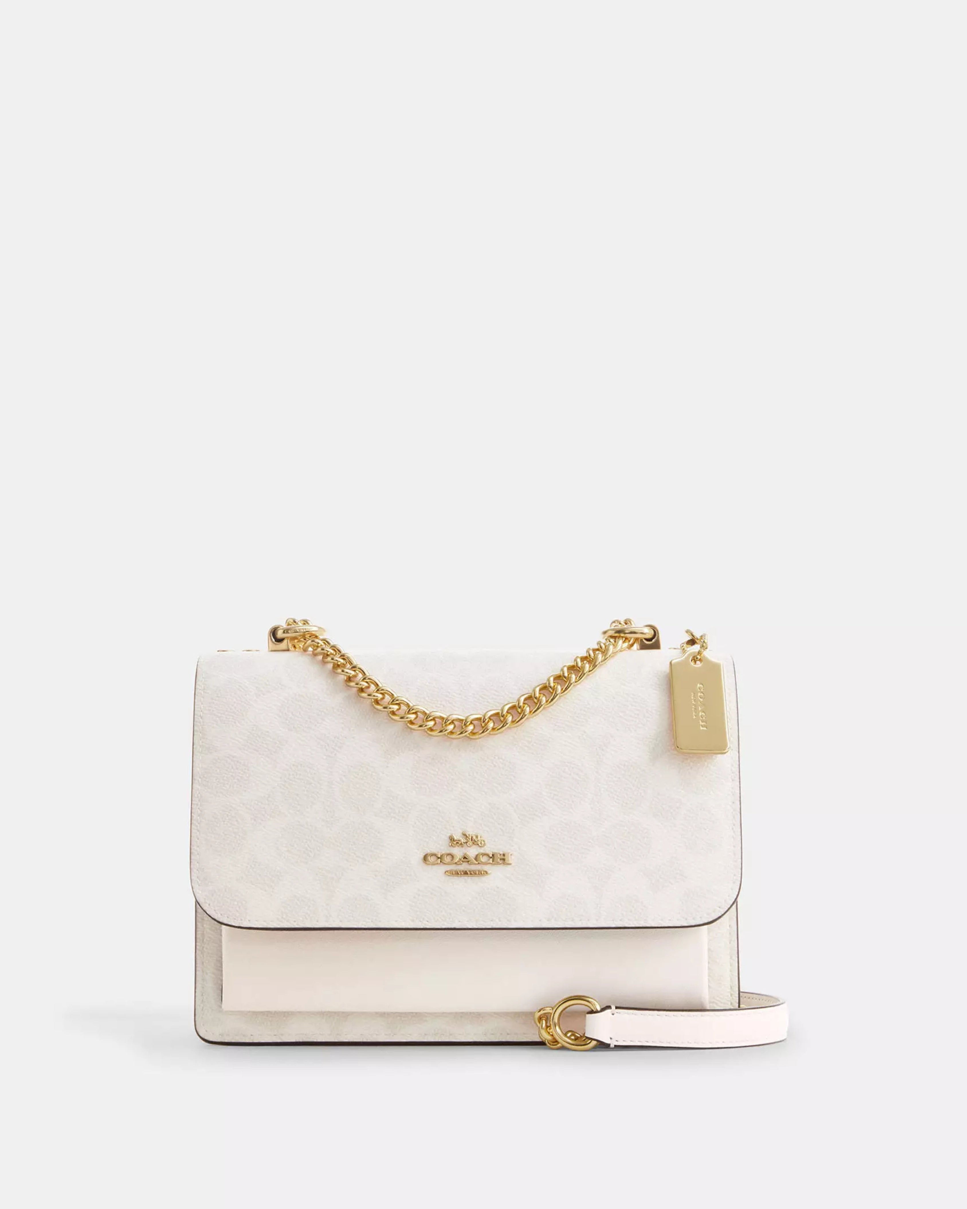 Coach Klare Crossbody Bag In Signature Canvas 'Gold White Chalk'