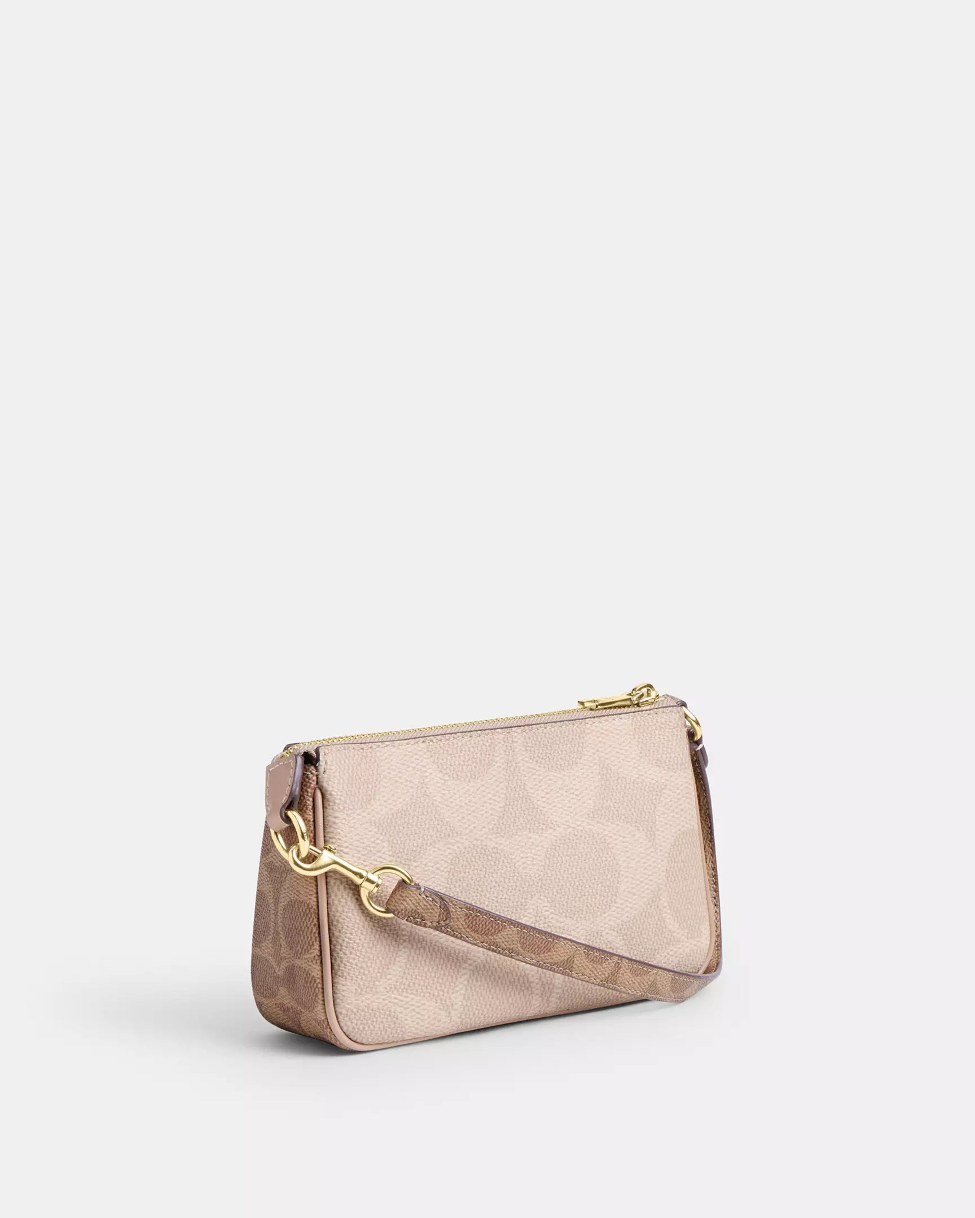 Coach Nolita 19 In Blocked Signature Canvas 'Signature Canvas/Gold/Sand/Tan'