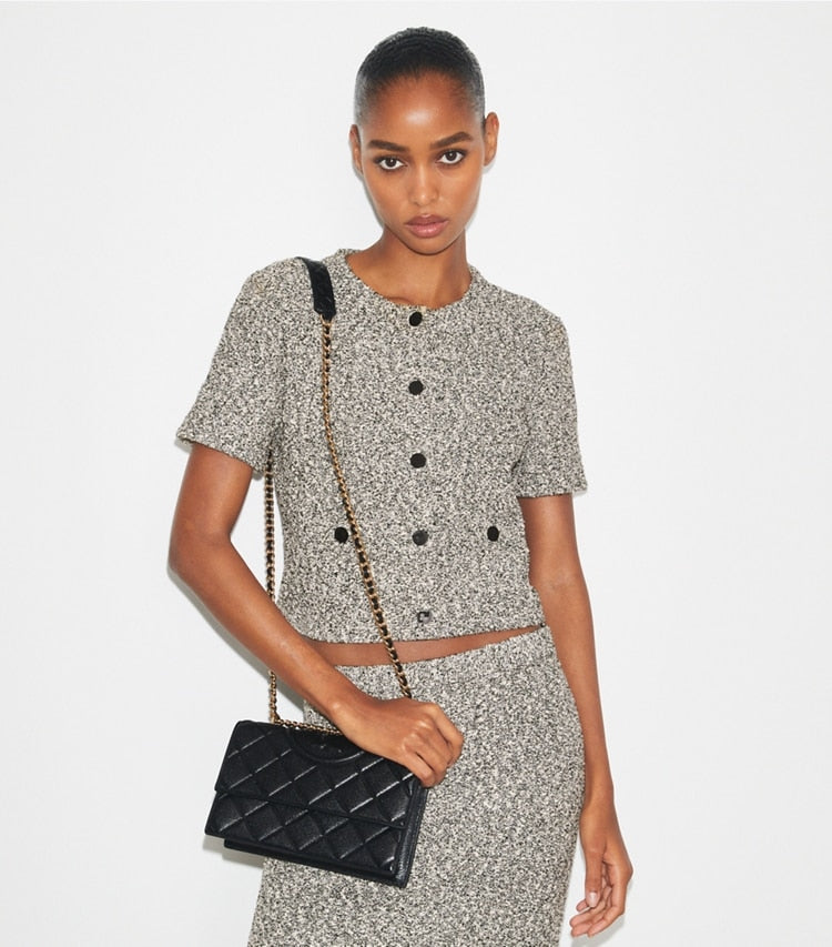 Tory Burch Fleming Shoulder Bag Black