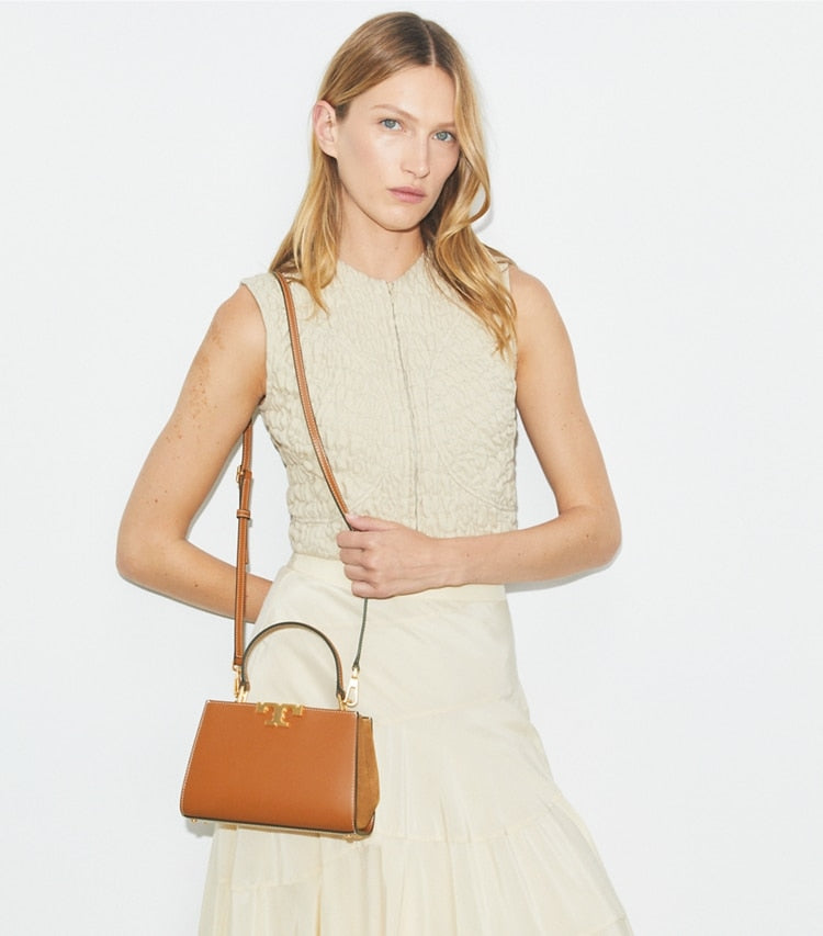 Tory Burch Mini Eleanor Satchel Malt Whiskey