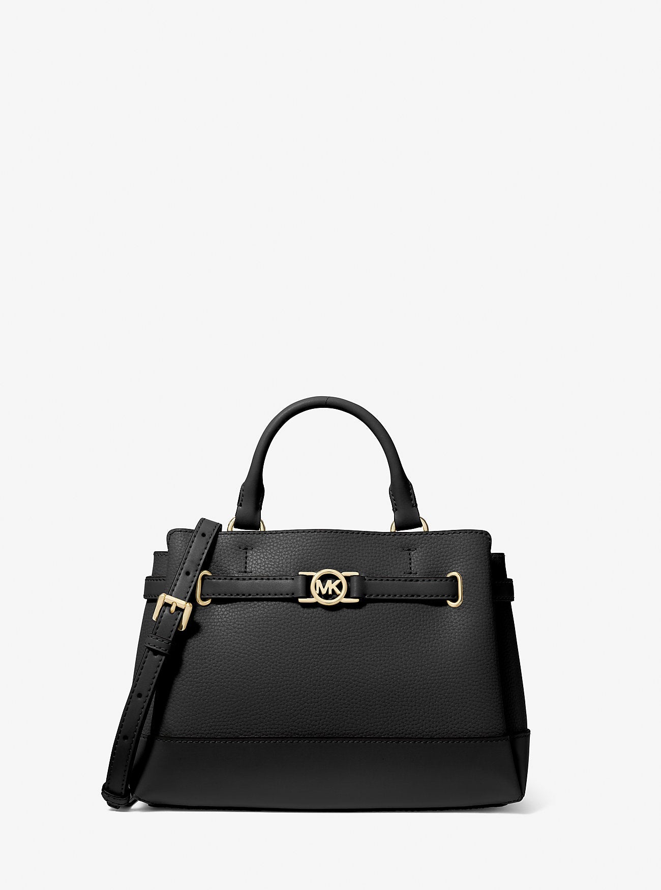 Michael Kors Reed Small Pebbled Leather Satchel Black