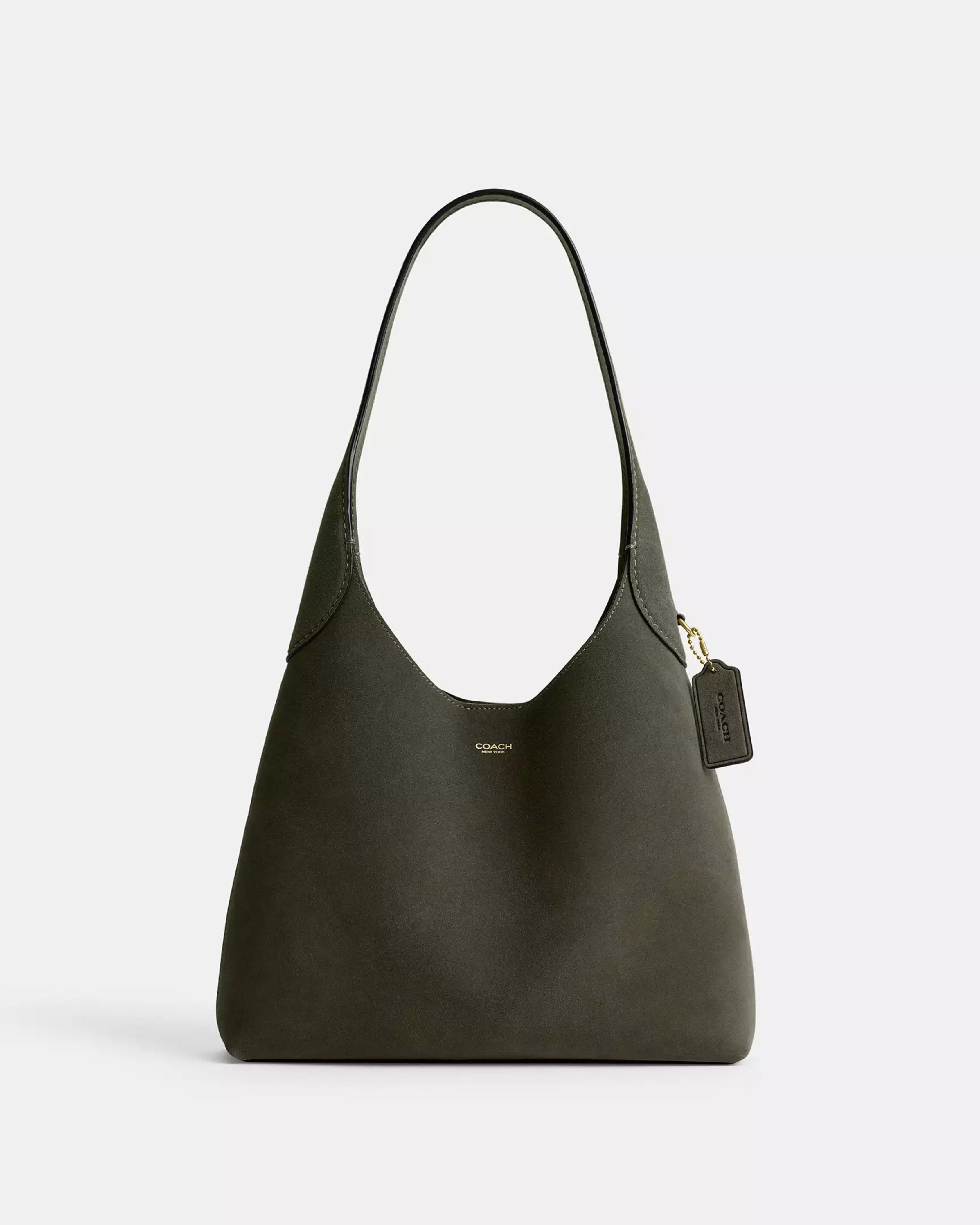 Coach Brooklyn Shoulder Bag 28 'Suede Brass Olive'
