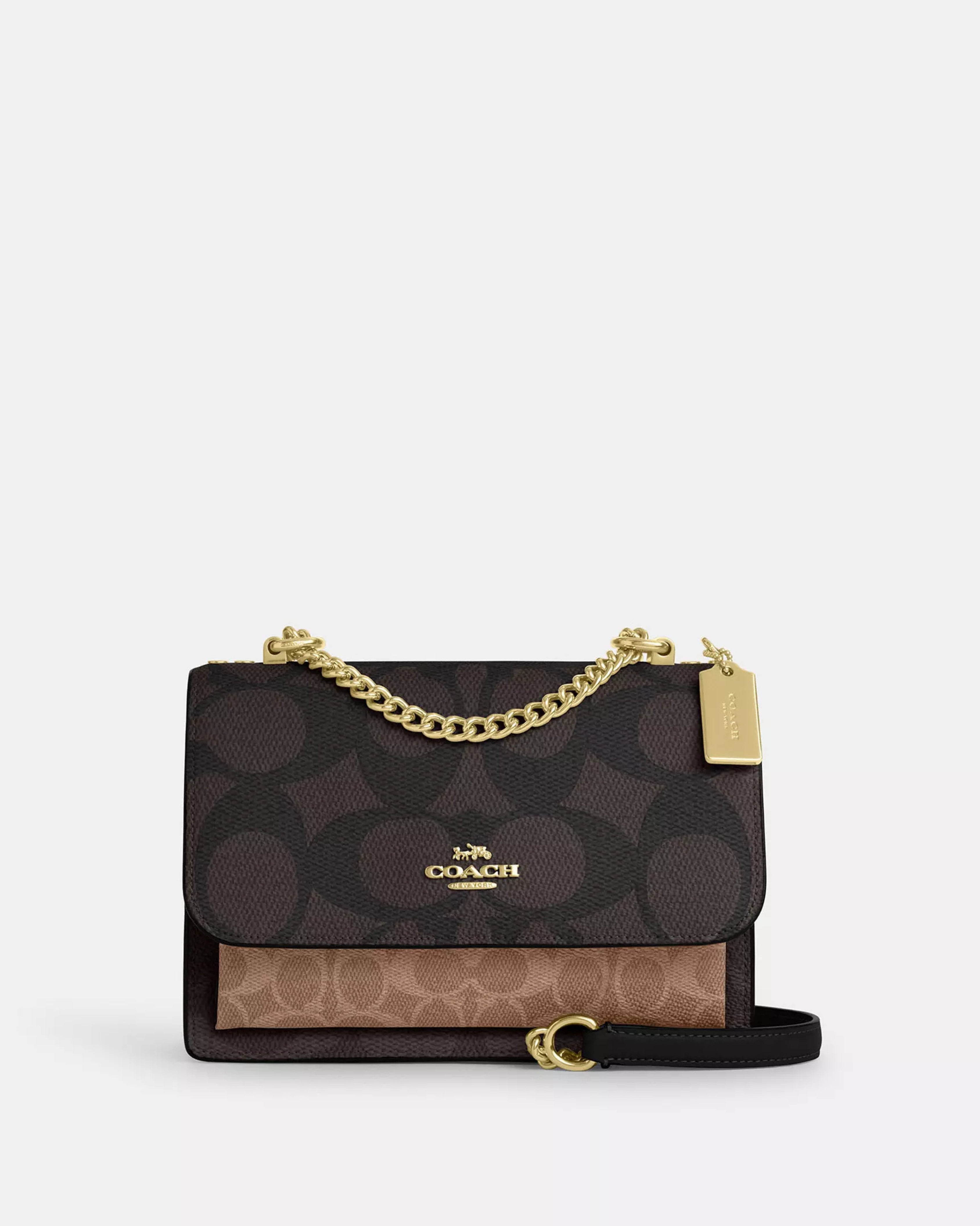 Coach Klare Crossbody Bag In Signature Canvas 'Gold Walnut Tan'