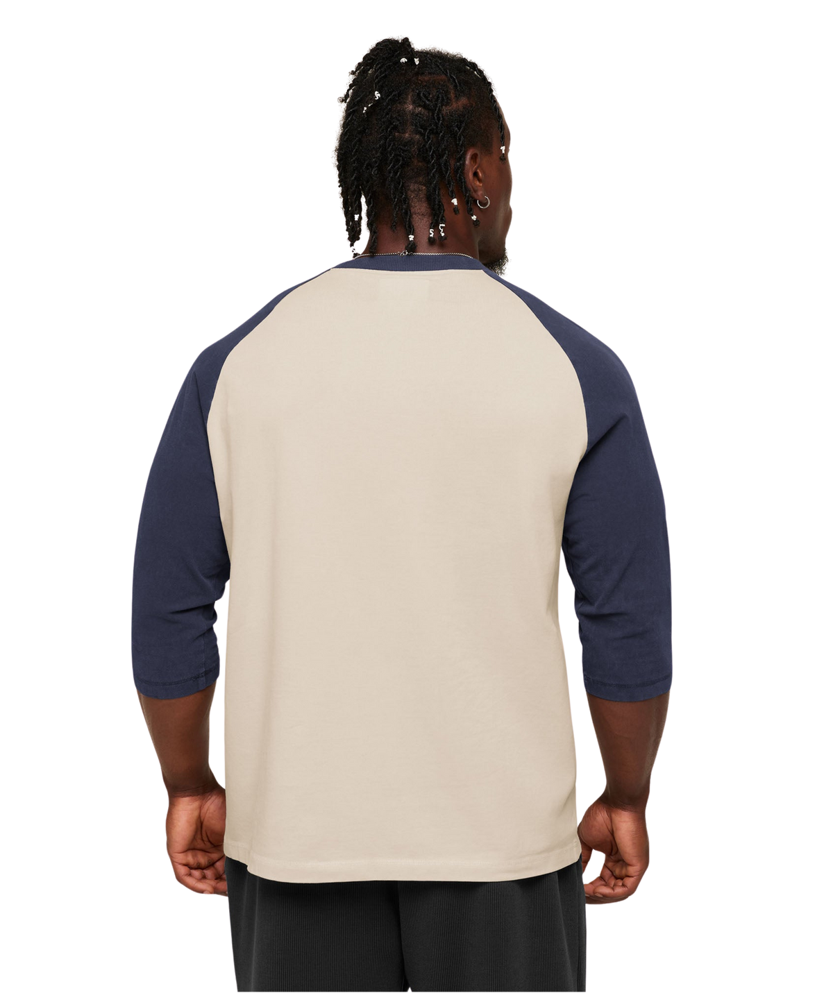 Gymshark x Sam Sulek Raglan Top 'Chalk Beige Heavy Blue Wash'