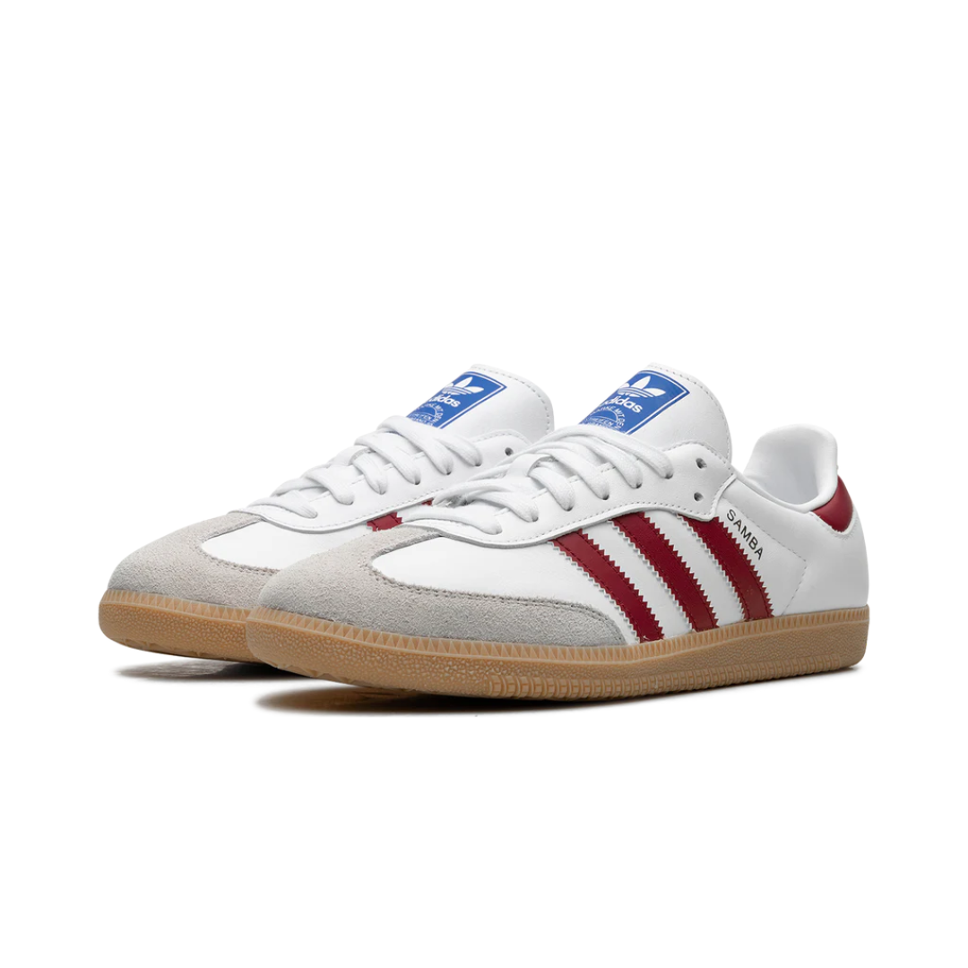 Adidas Samba Og White Burgundy Gum