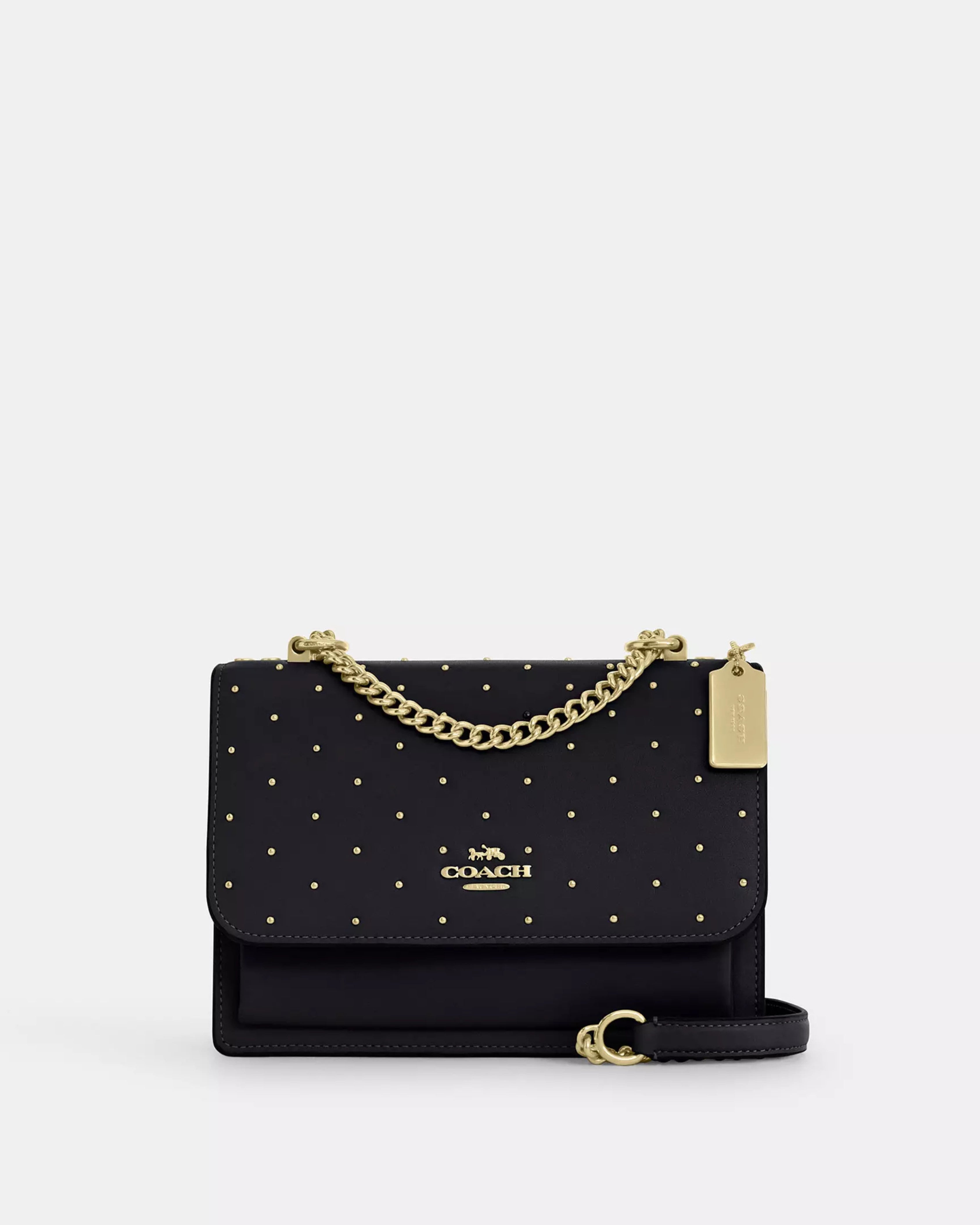 Coach Klare Crossbody Bag In Signature Canvas 'Smooth Leather Gold Black'