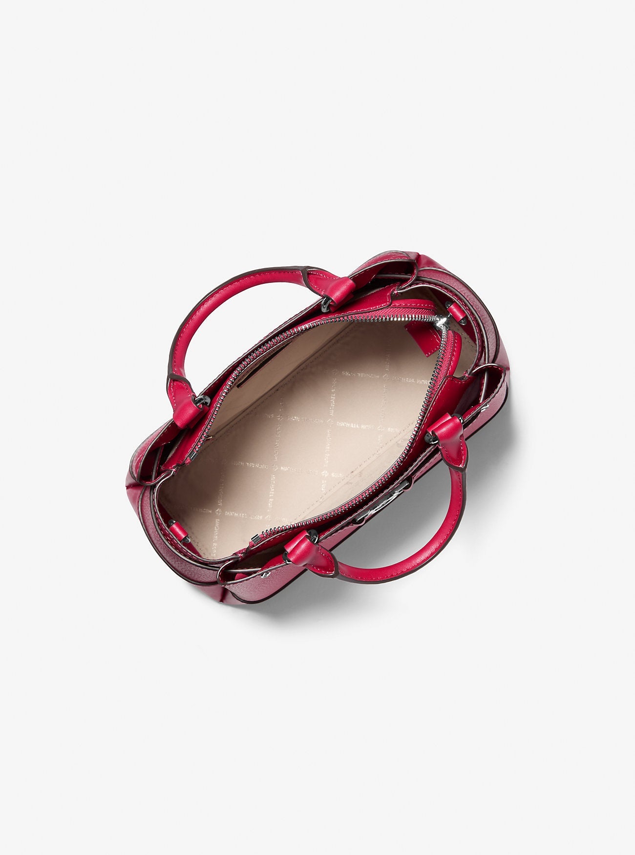 Michael Kors Reed Small Pebbled Leather Satchel Dk Raspberry