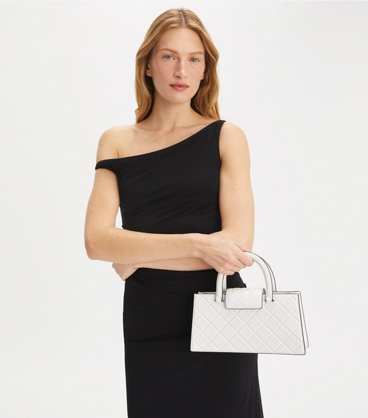Tory Burch Fleming East-West Tote Blanc