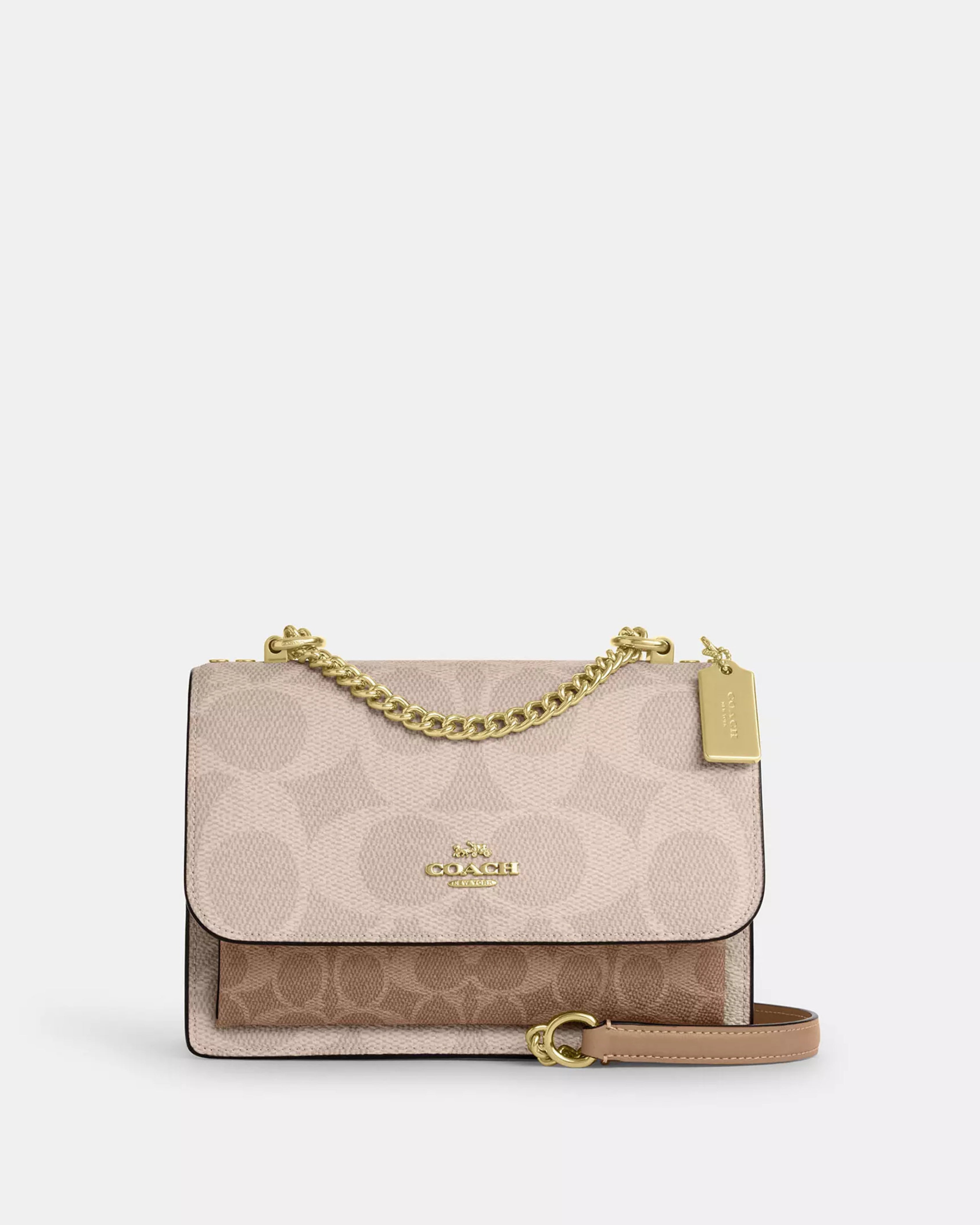 Coach Klare Crossbody Bag In Signature Canvas 'Gold Sand Tan'