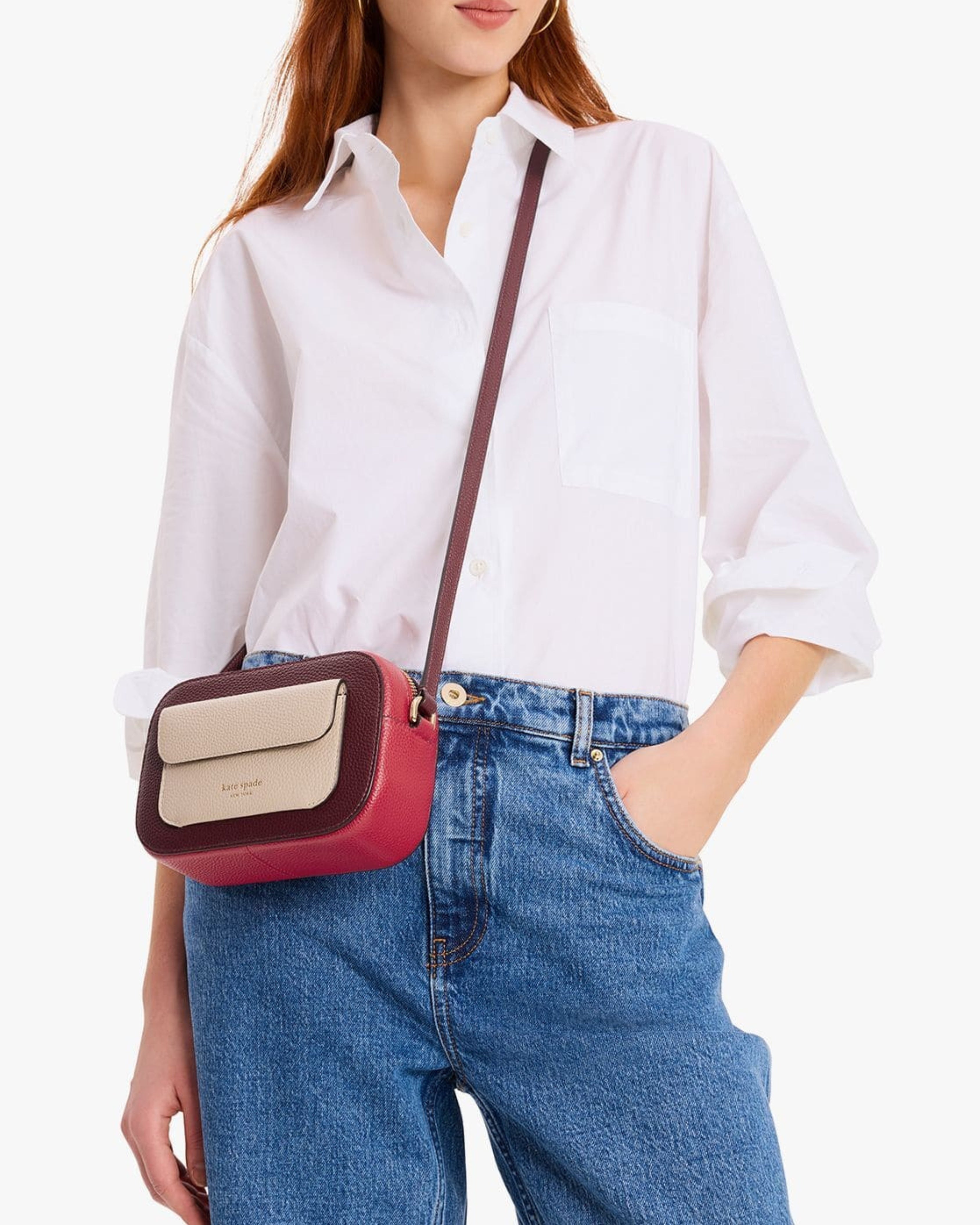 Kate Spade Ava Colorblocked Crossbody 'Cherry Juice Multi'