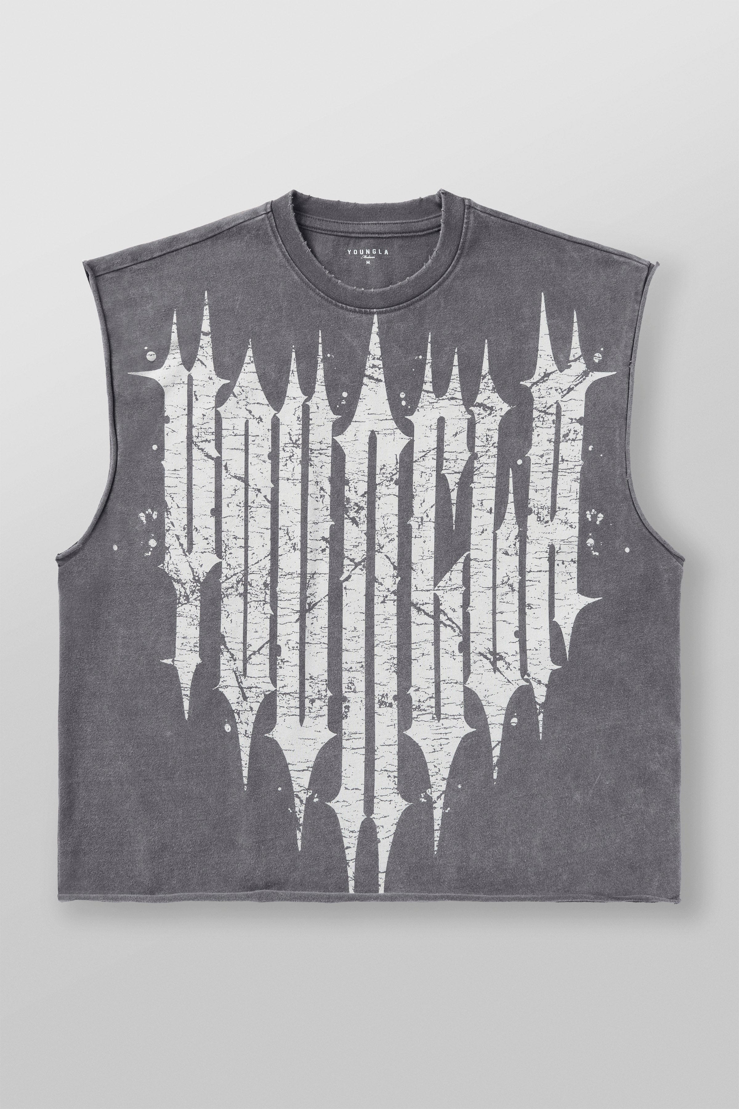 Young La 3021 - Revenge Crop Cut-Offs 'Grey Wash'