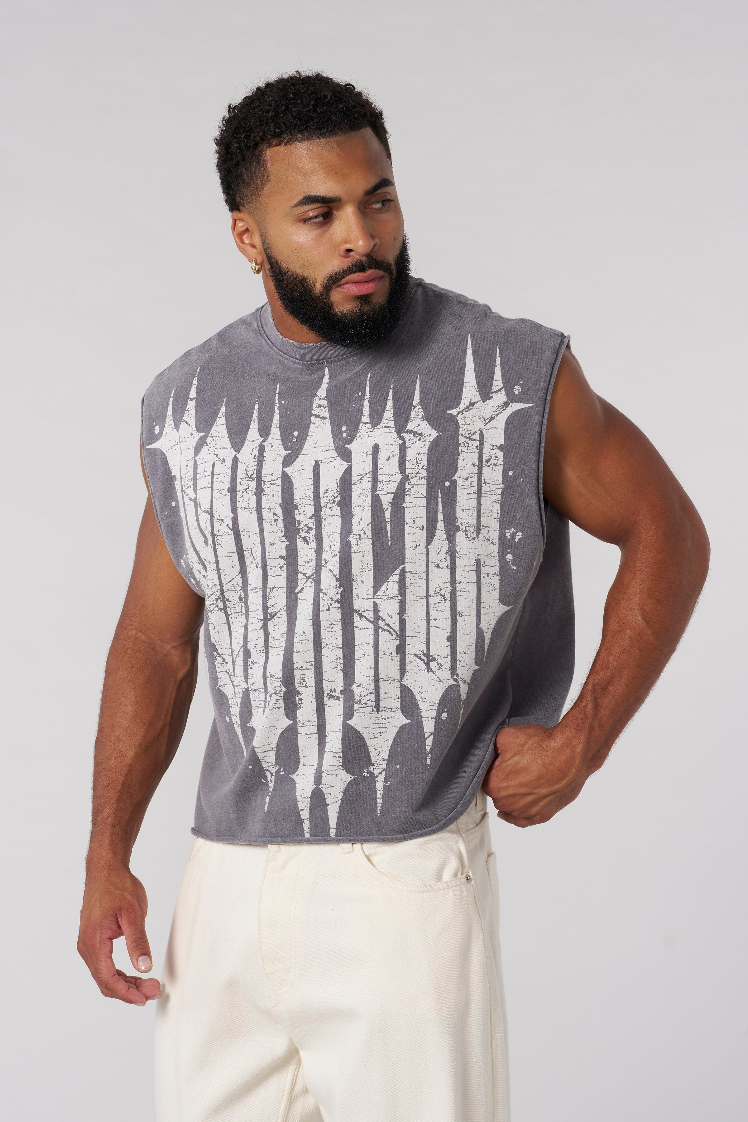 Young La 3021 - Revenge Crop Cut-Offs 'Grey Wash'