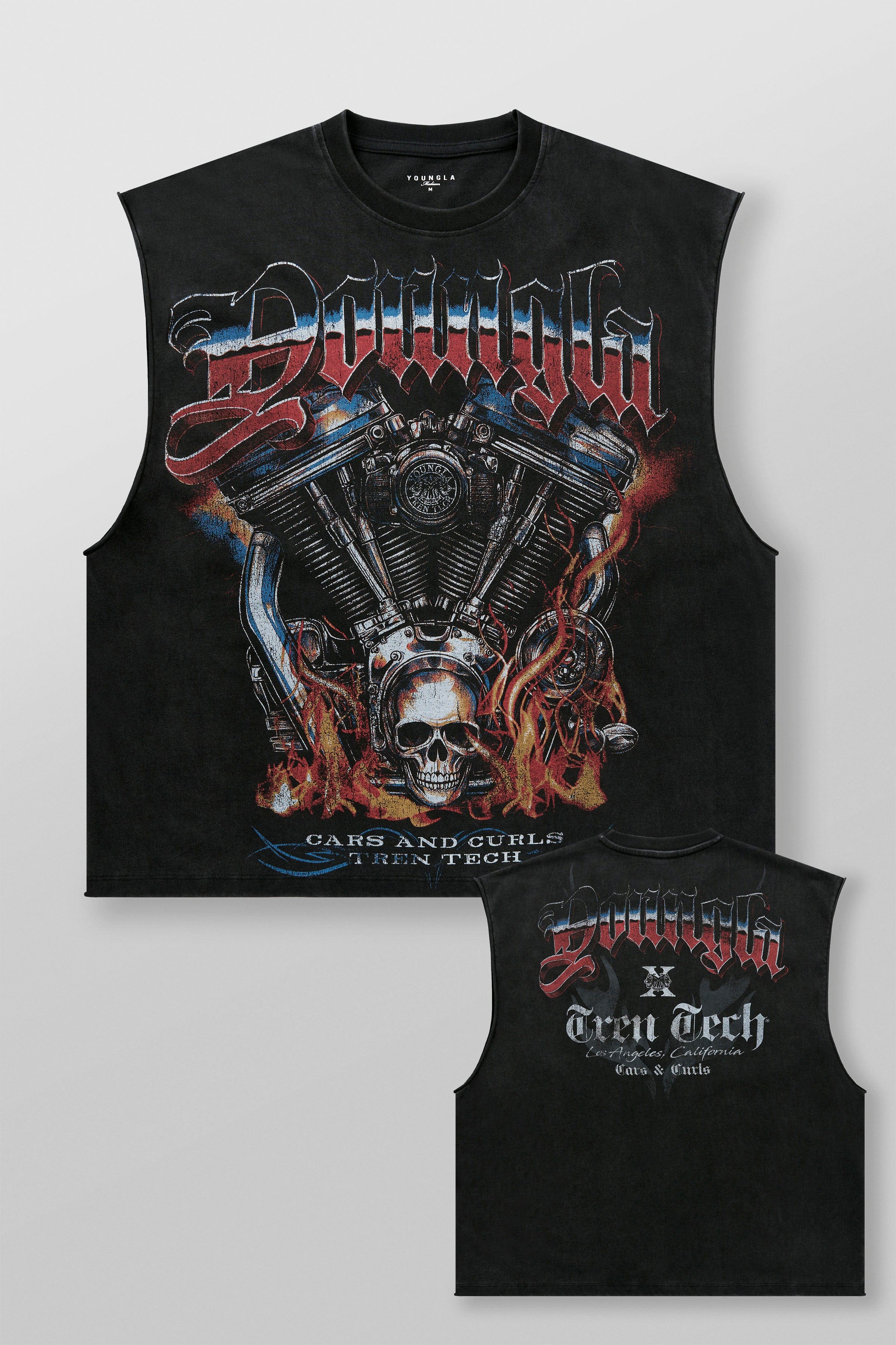 YoungLA 3032 - Cars & Curls - Cut-Offs 'Hell Ride Black'