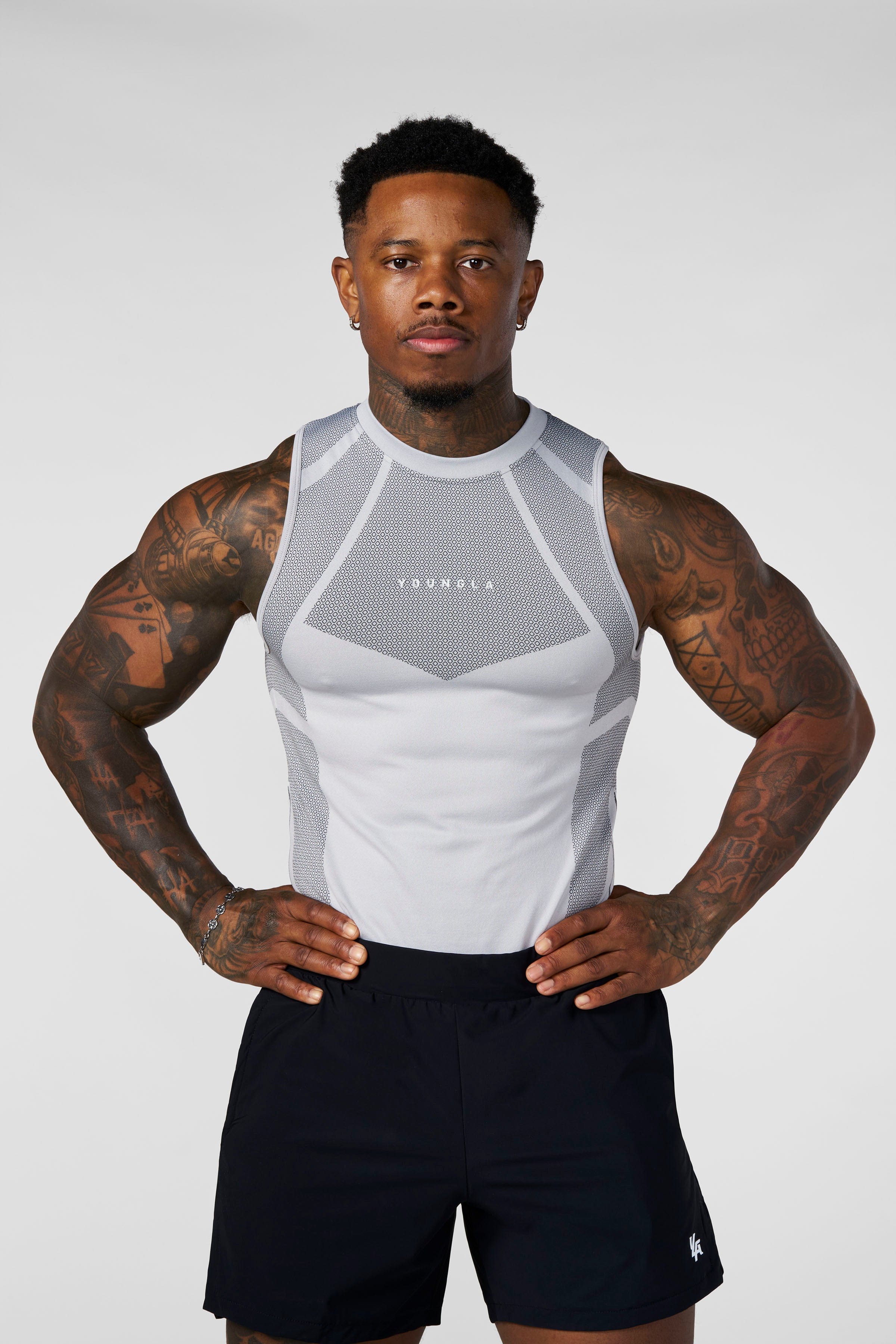 YoungLA 3052 - Apex Compression Cut-Offs 'Grey'